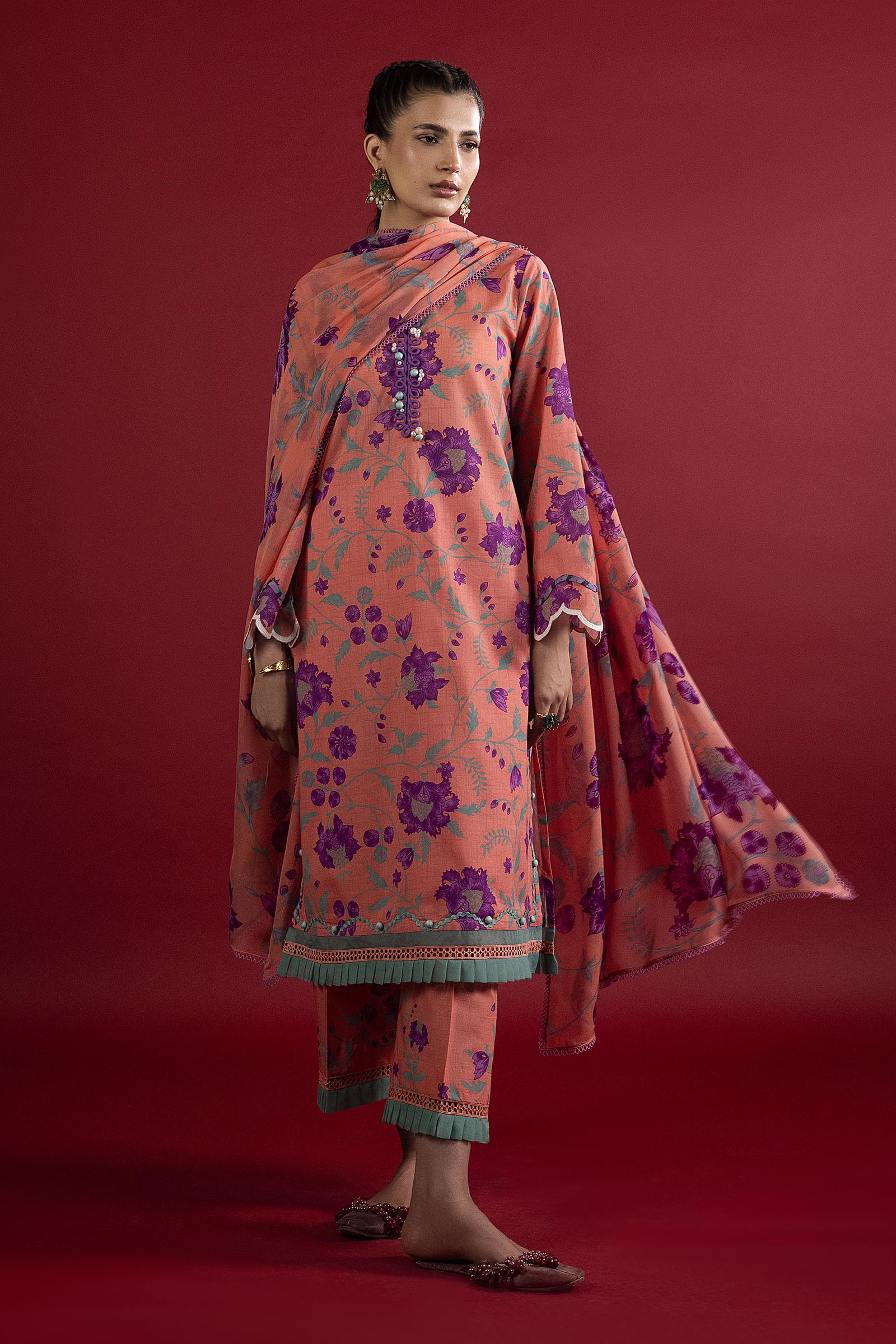 Unstitched 3 Piece Lawn Suit