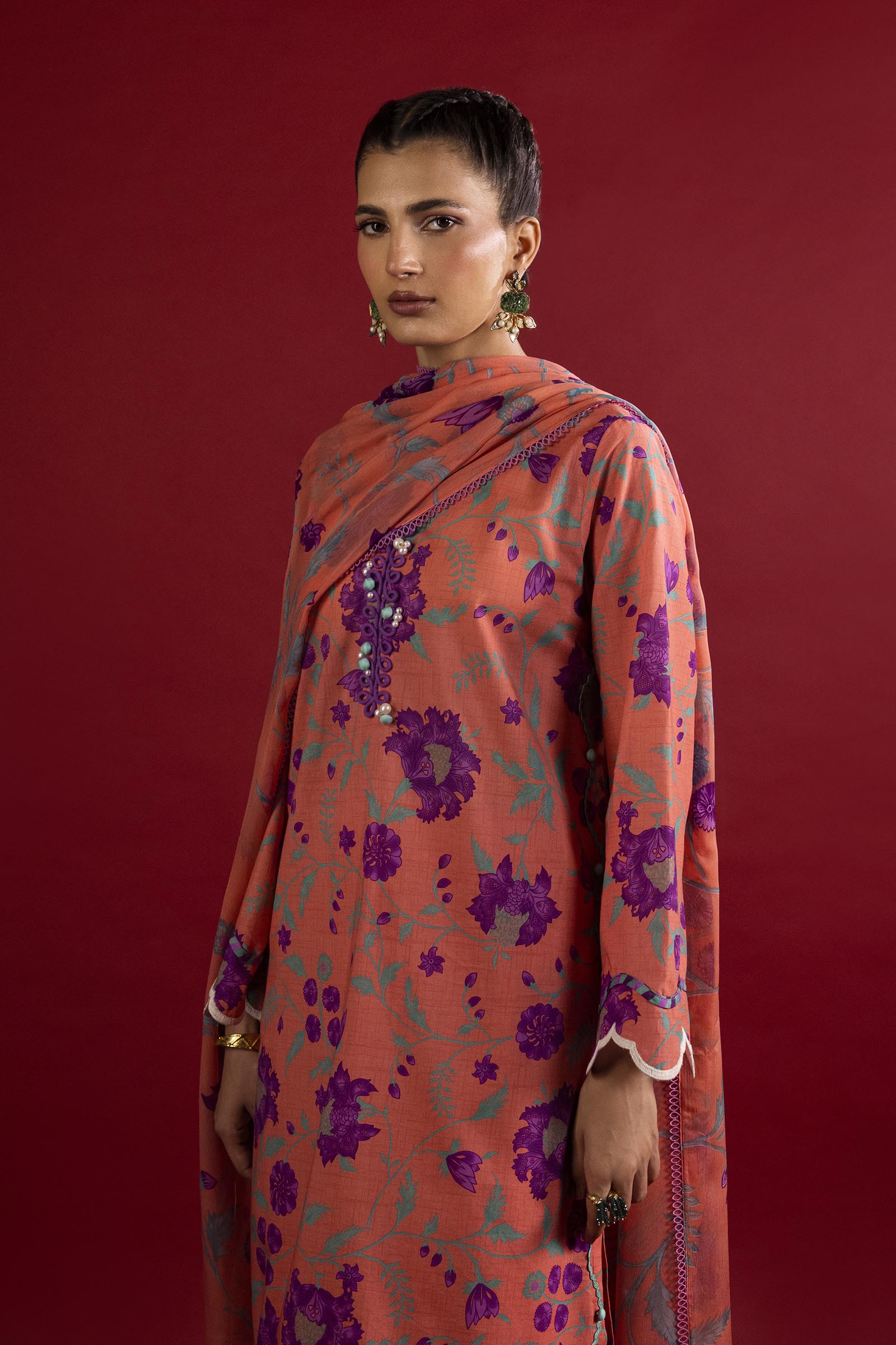 Unstitched 3 Piece Lawn Suit