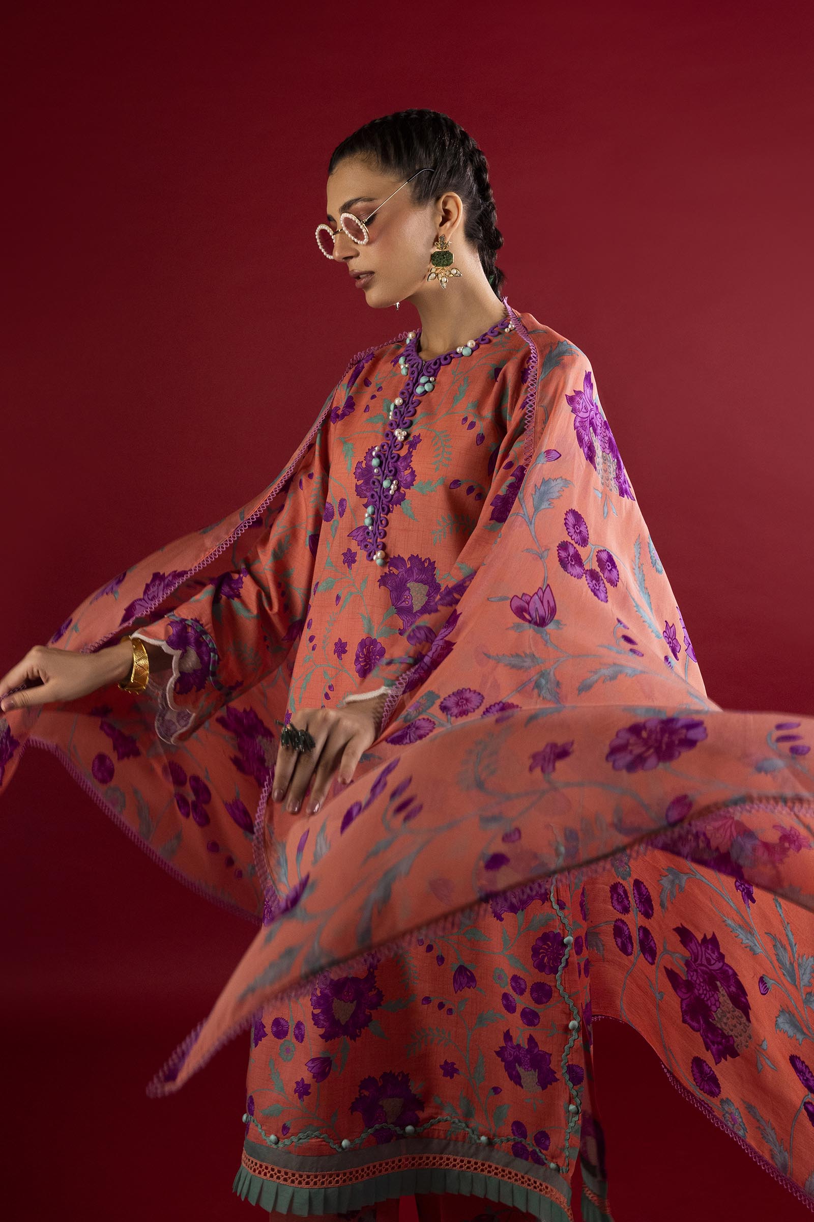 Unstitched 3 Piece Lawn Suit
