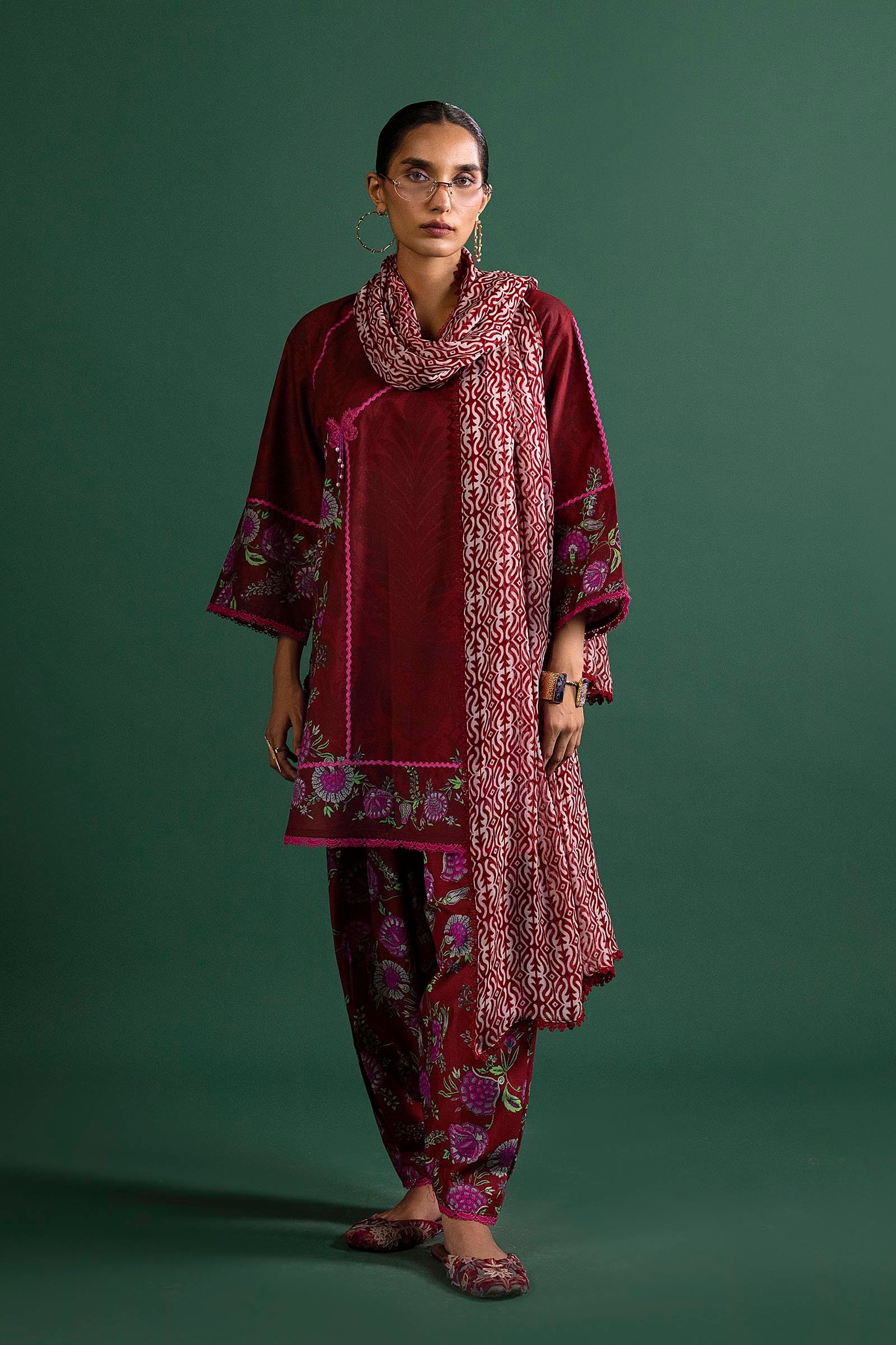 Unstitched 3 Piece Lawn Suit