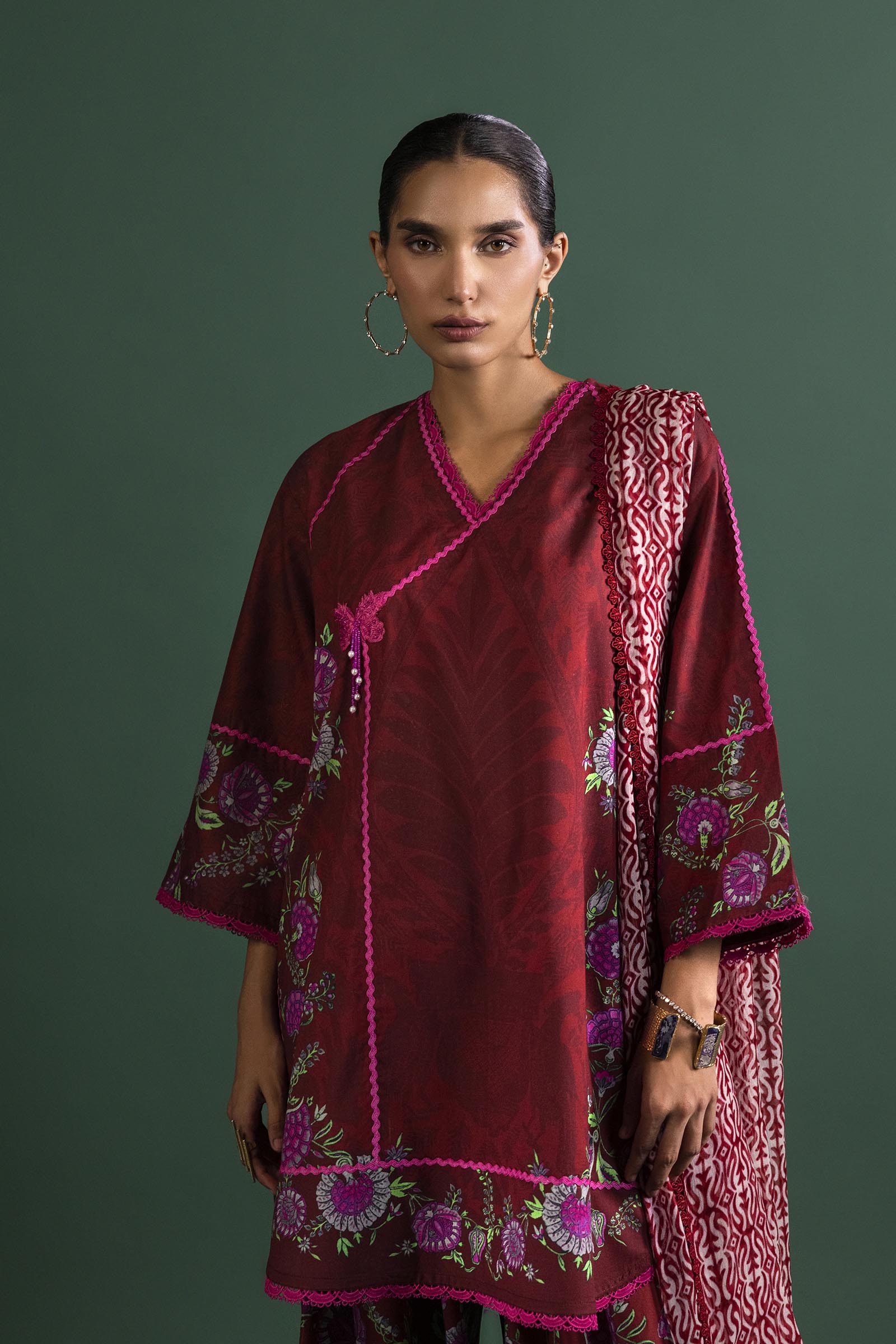 Unstitched 3 Piece Lawn Suit