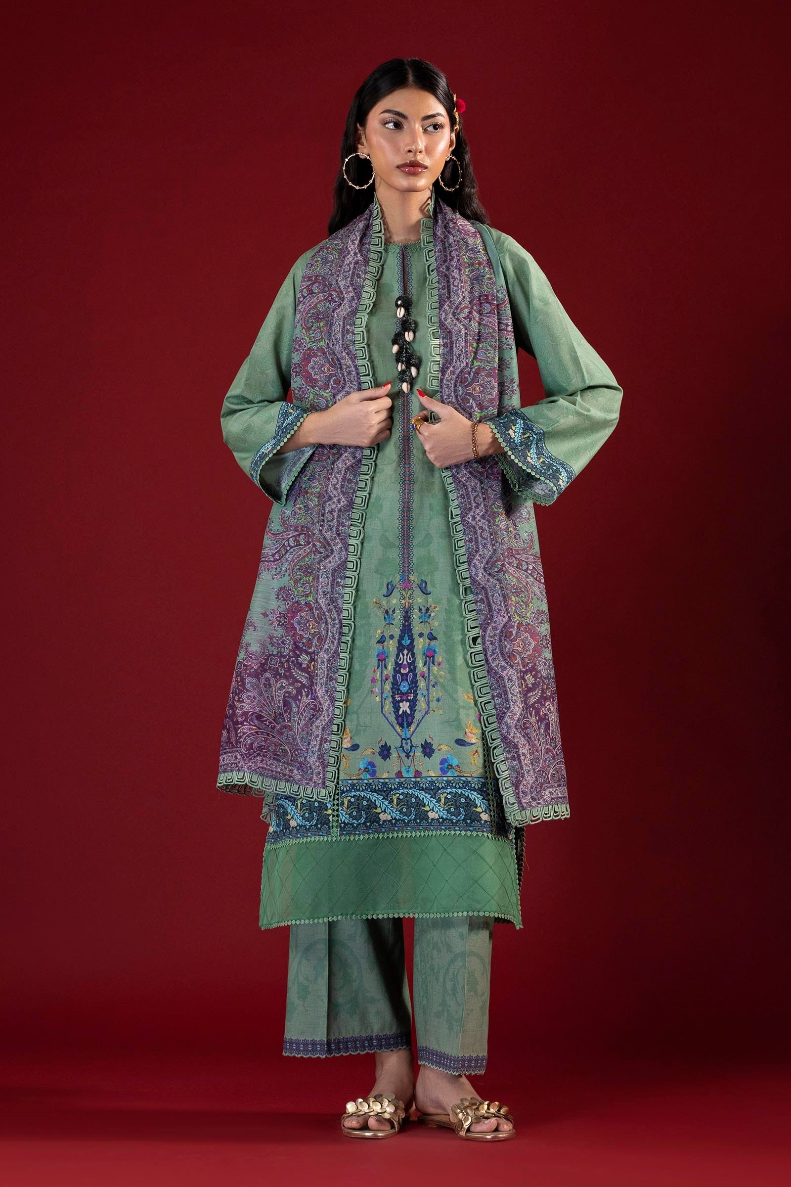 Unstitched Printed 3 Piece Lawn Suit