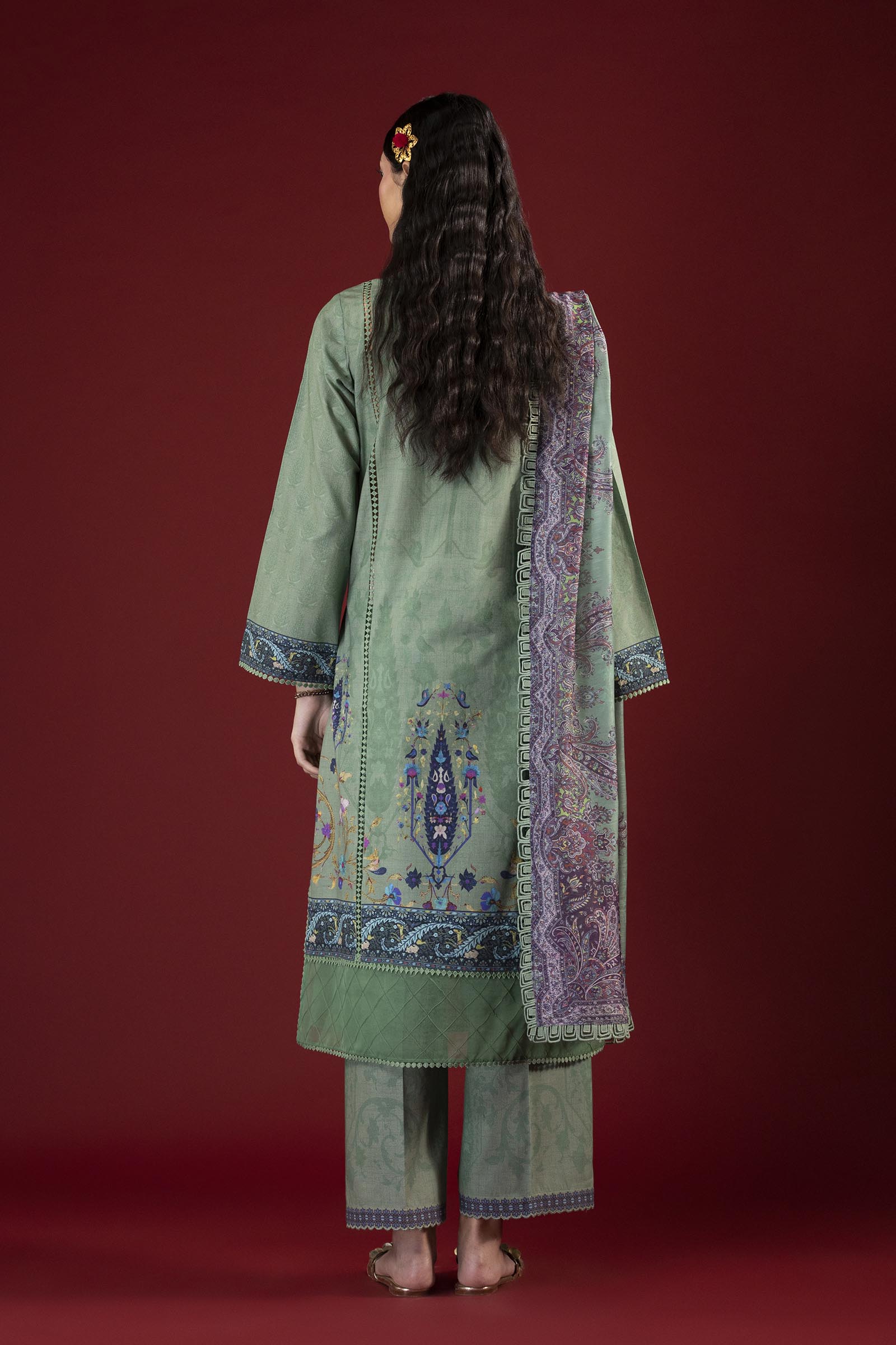 Unstitched Printed 3 Piece Lawn Suit