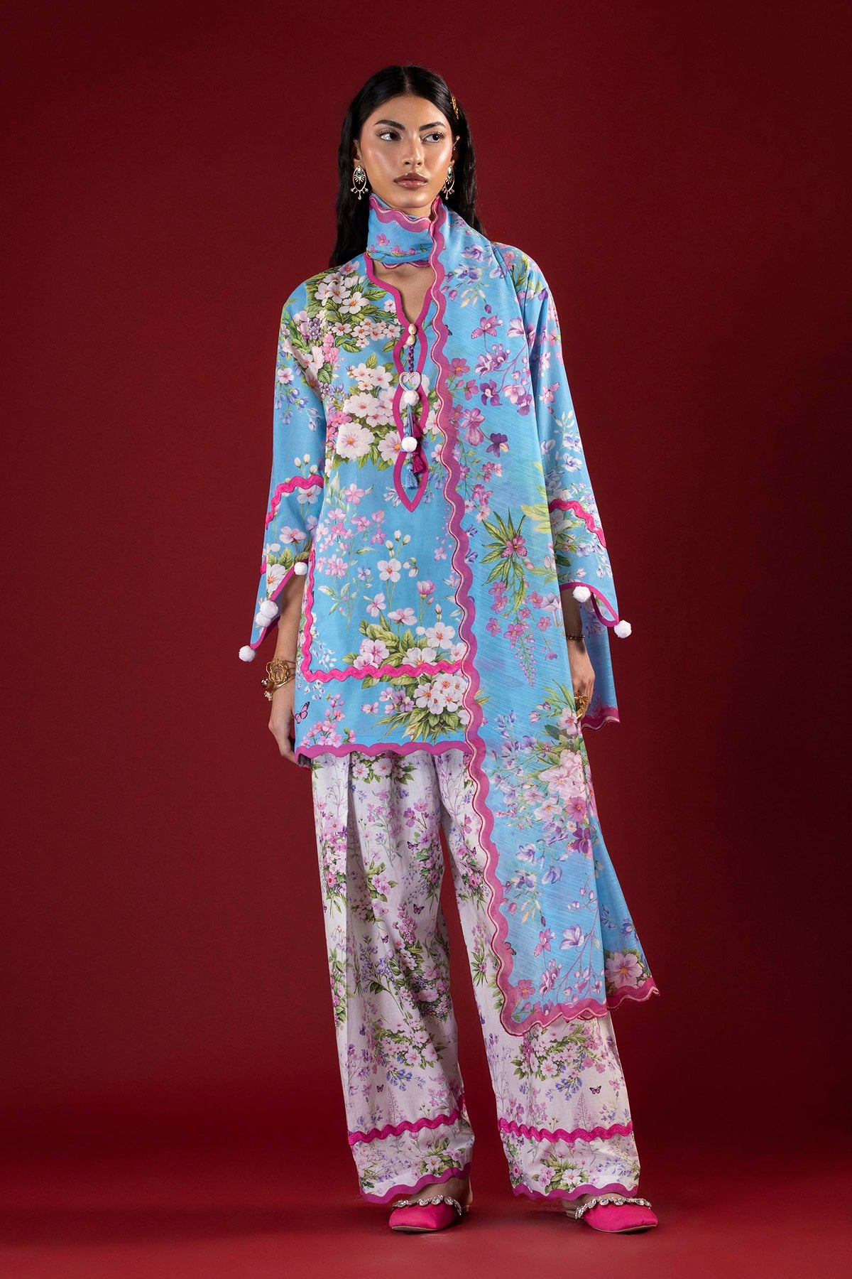 Unstitched Printed 3 Piece Lawn Suit