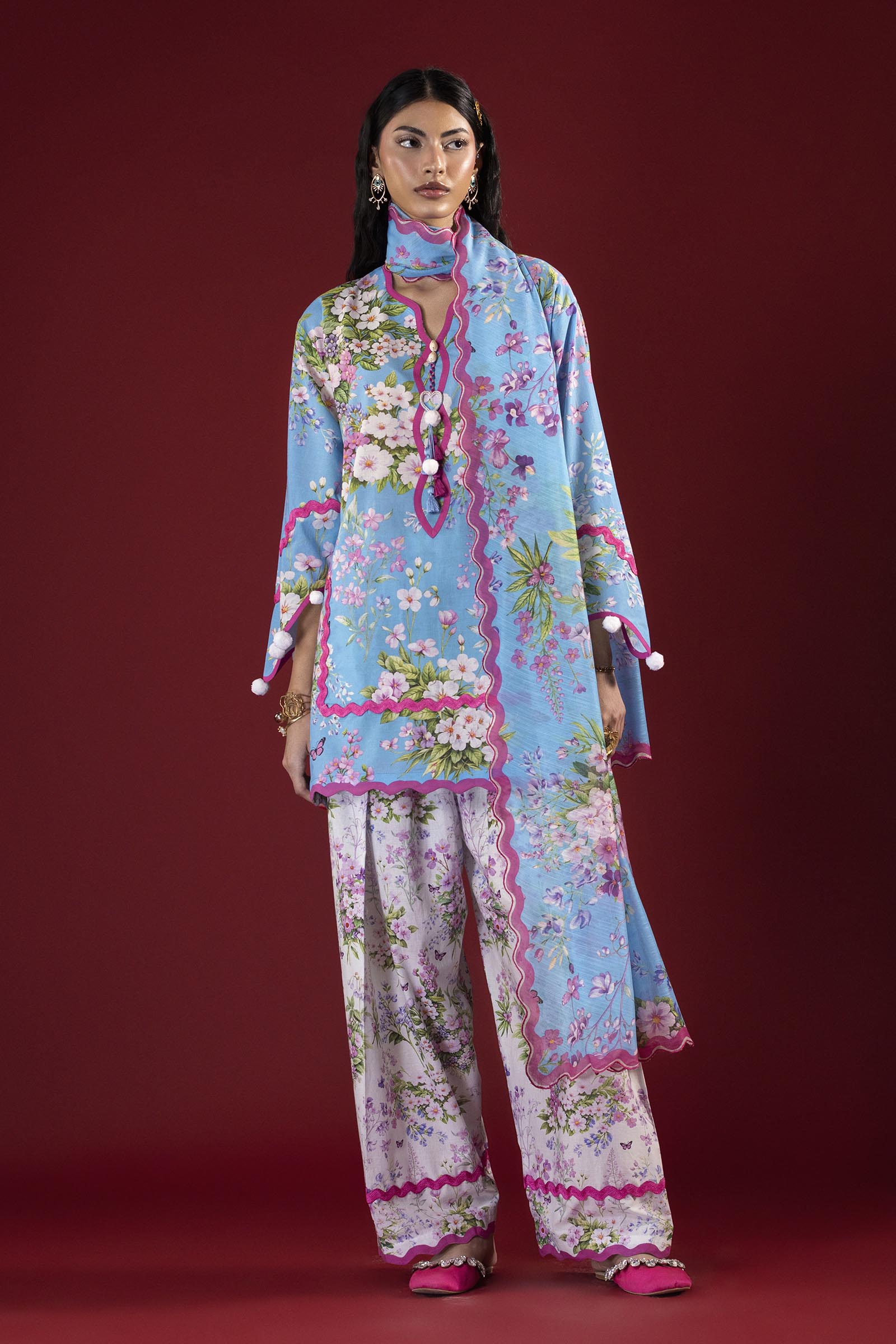 Unstitched Printed 3 Piece Lawn Suit