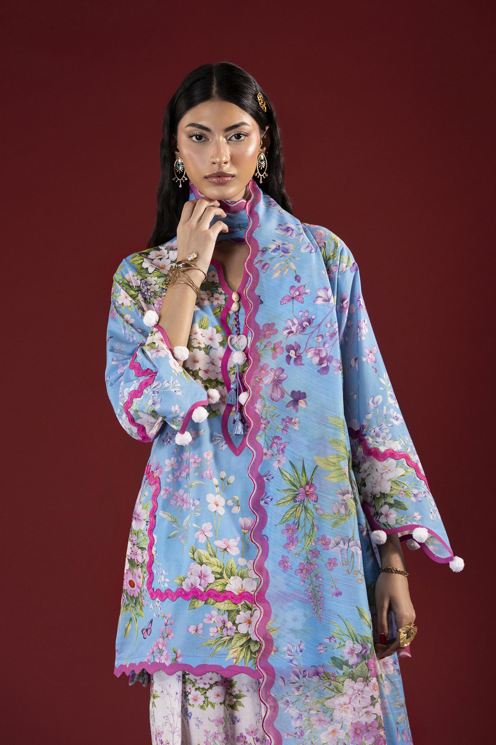 Unstitched Printed 3 Piece Lawn Suit