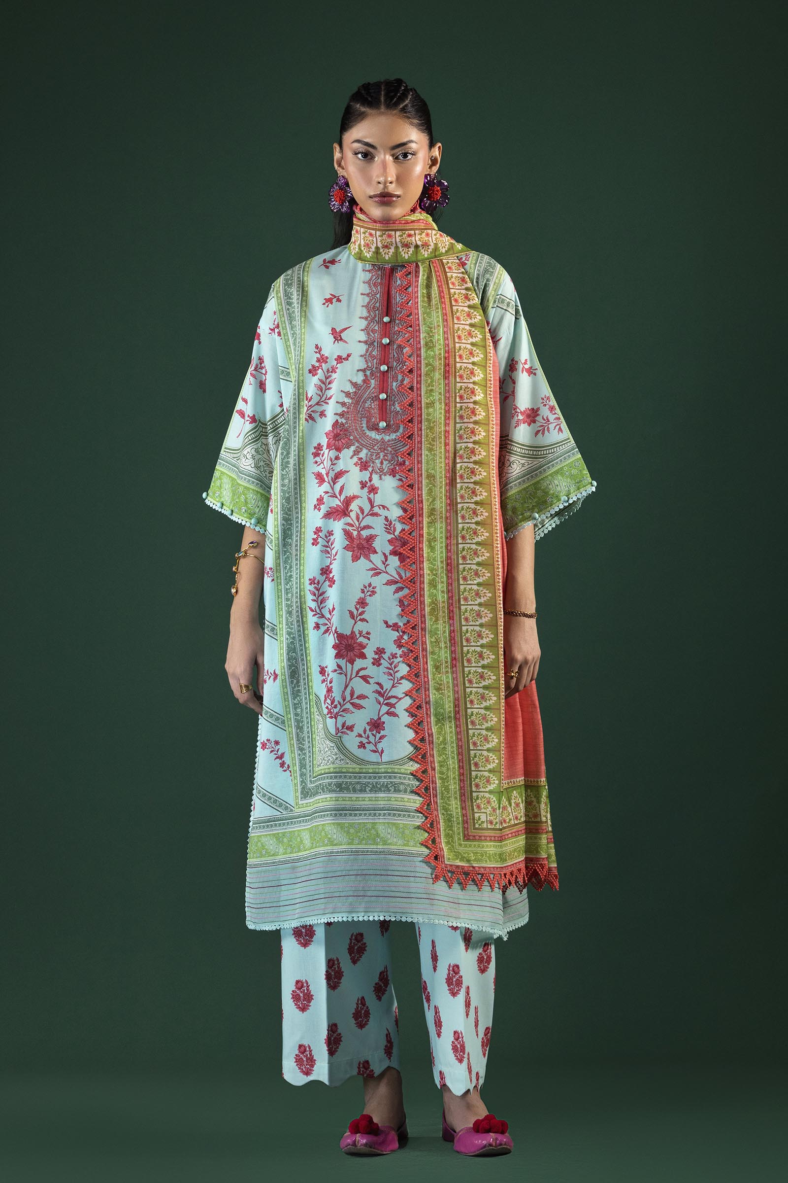 Unstitched Printed 3 Piece Lawn Suit