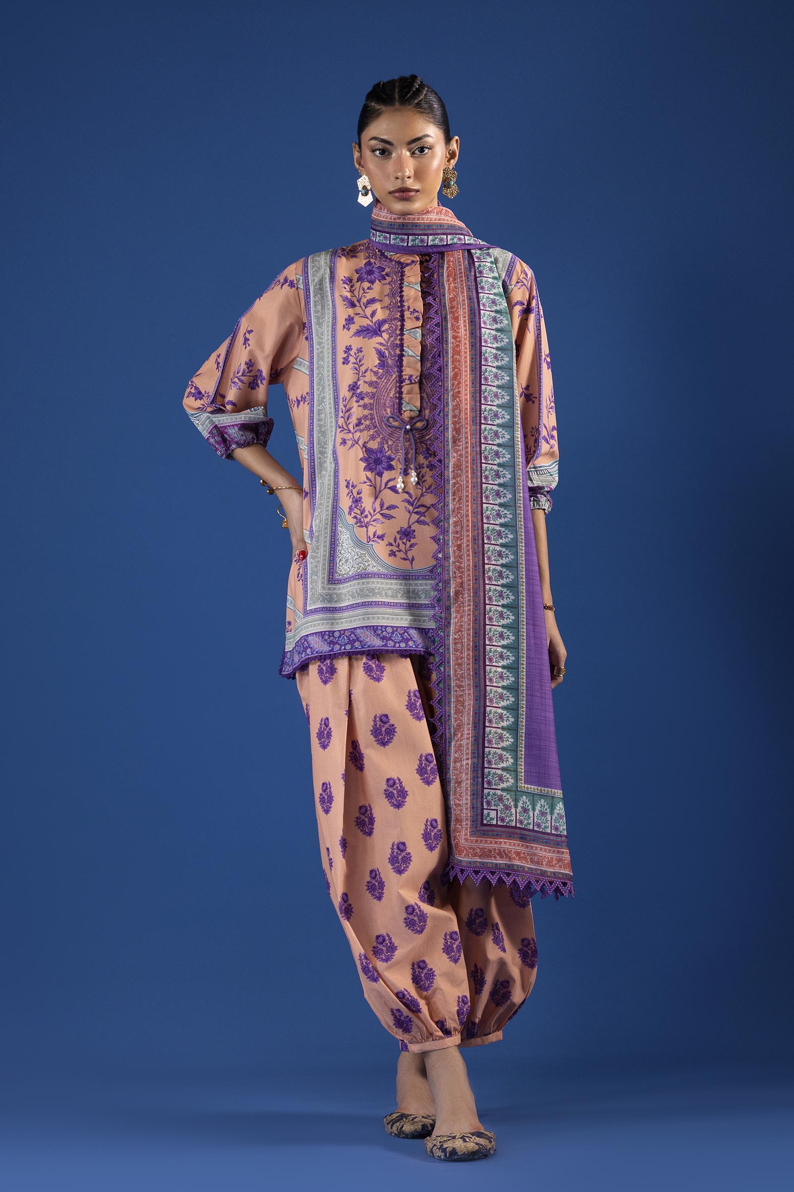 Unstitched Printed 3 Piece Lawn Suit