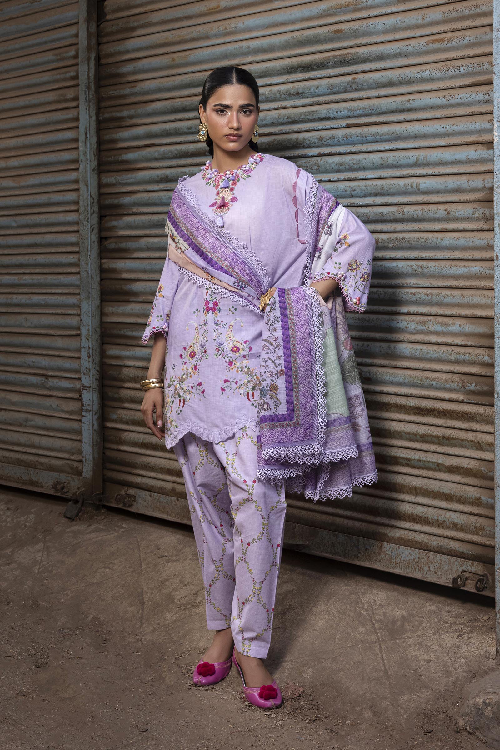 Unstitched Printed 3 Piece Lawn Suit