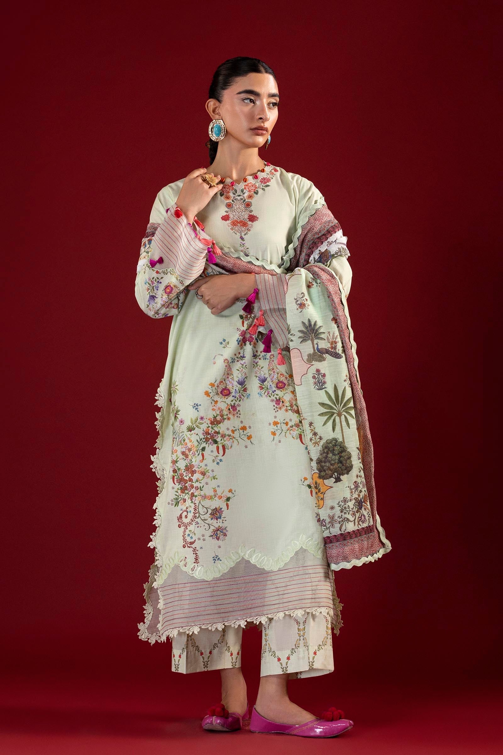 Unstitched Printed 3 Piece Lawn Suit