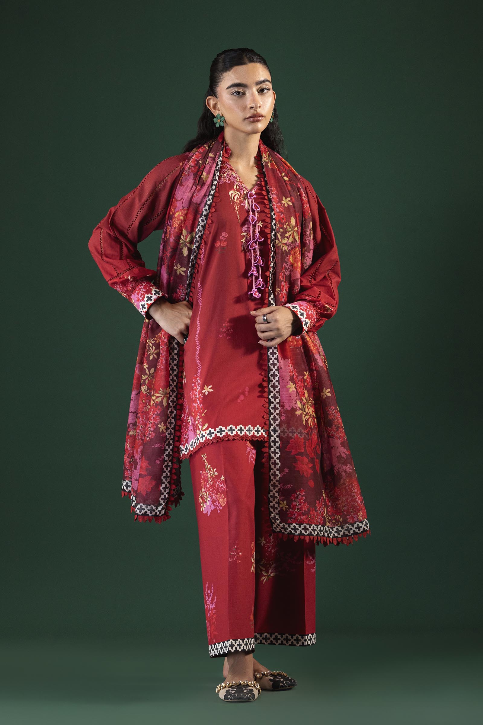 Unstitched Printed 3 Piece Lawn Suit