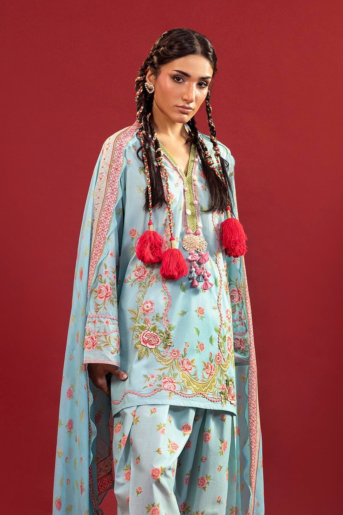 Unstitched Printed 3 Piece Lawn Suit