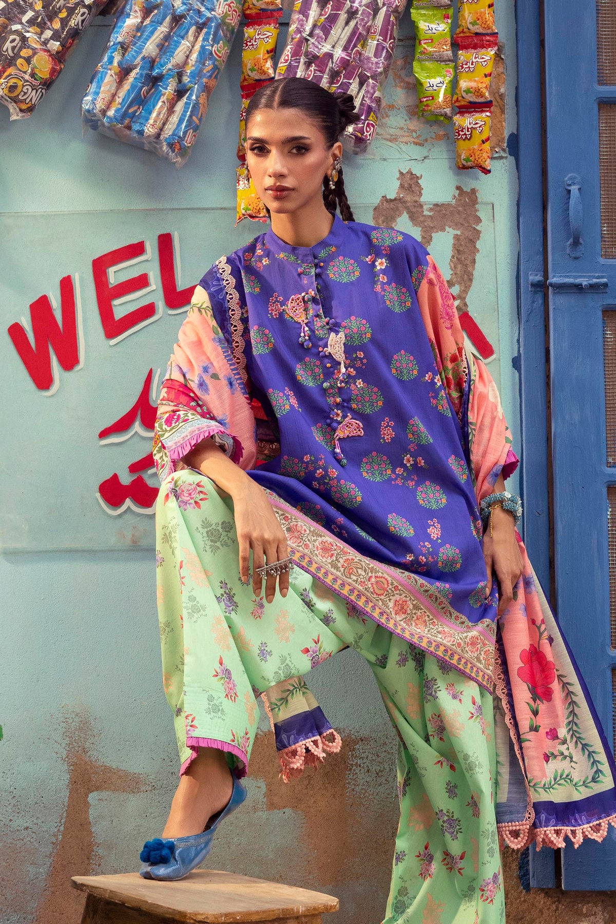 Unstitched Printed 3 Piece Lawn Suit