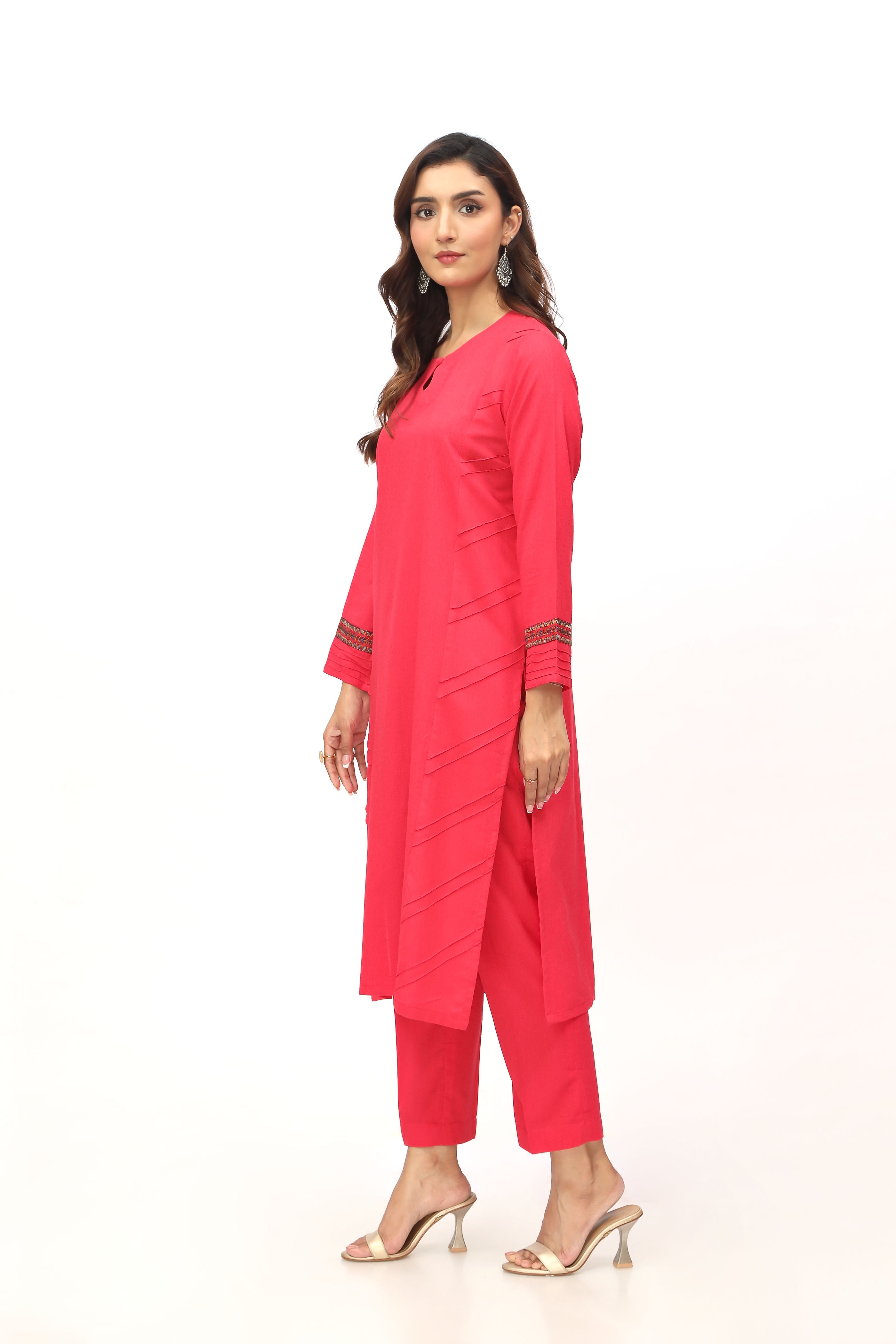 2 Piece Lawn Karandi Embroidered Suit (HB1197)