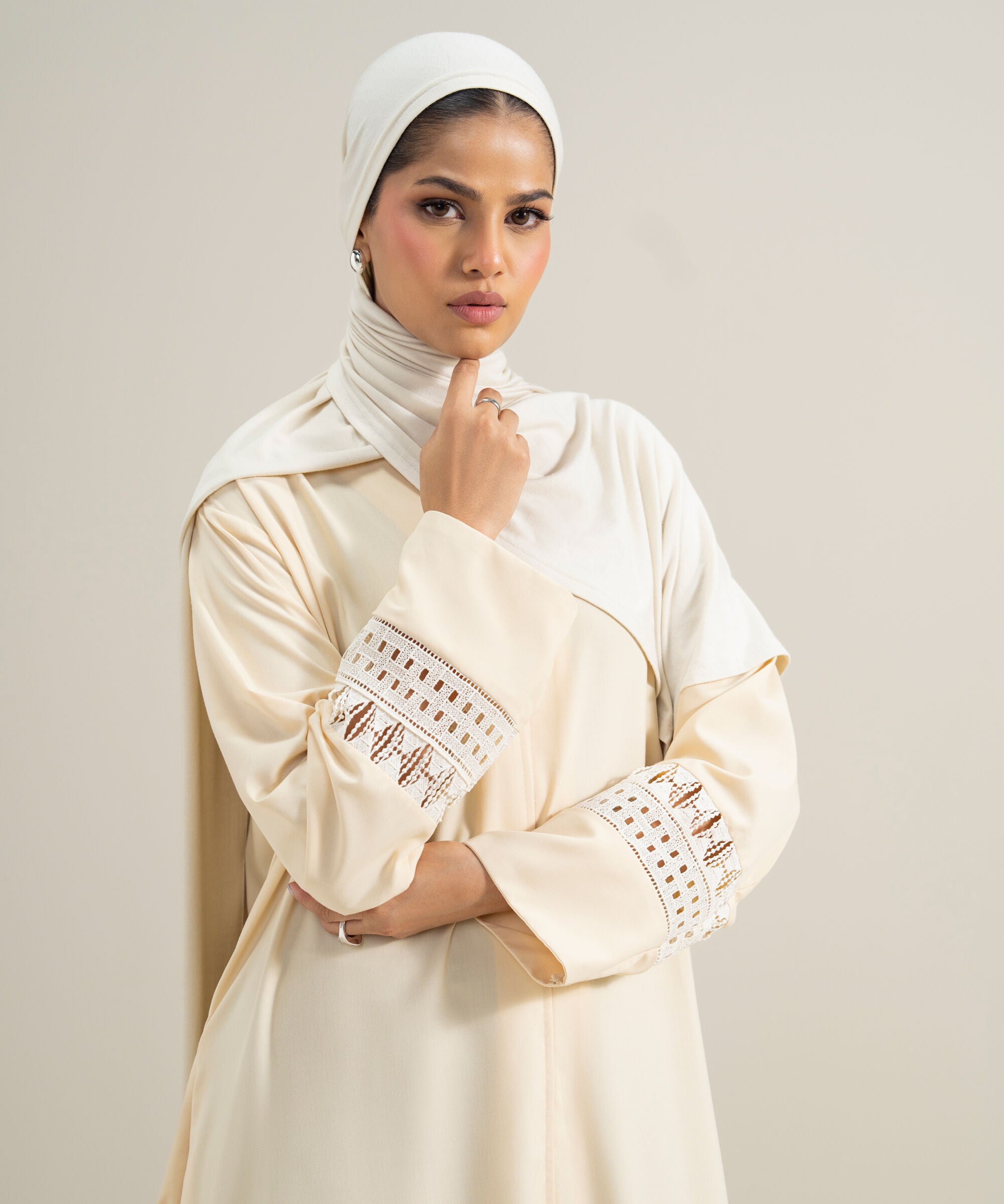 Women's Modal Off White Hijab