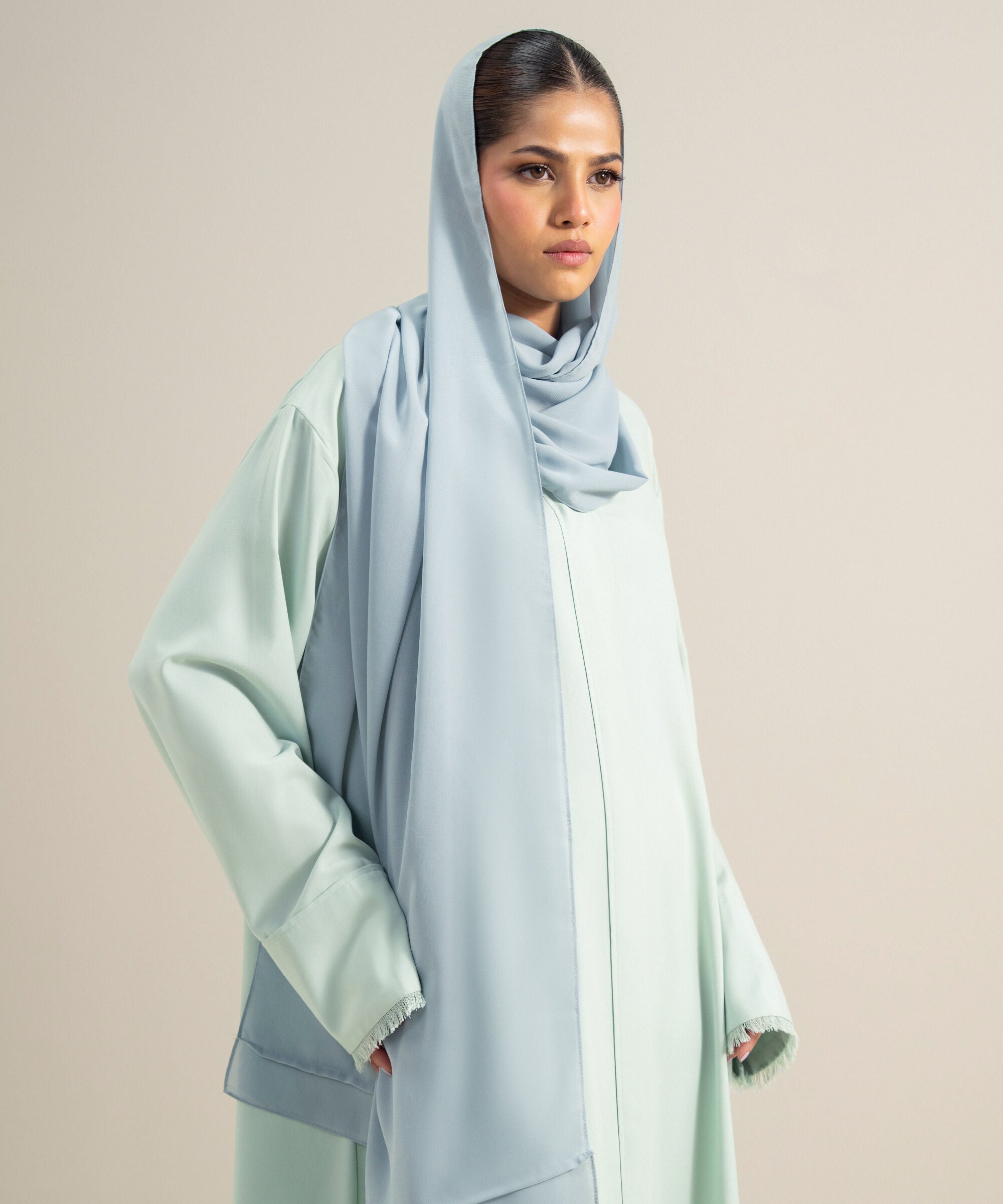 Women's Polyester Blue Hijab