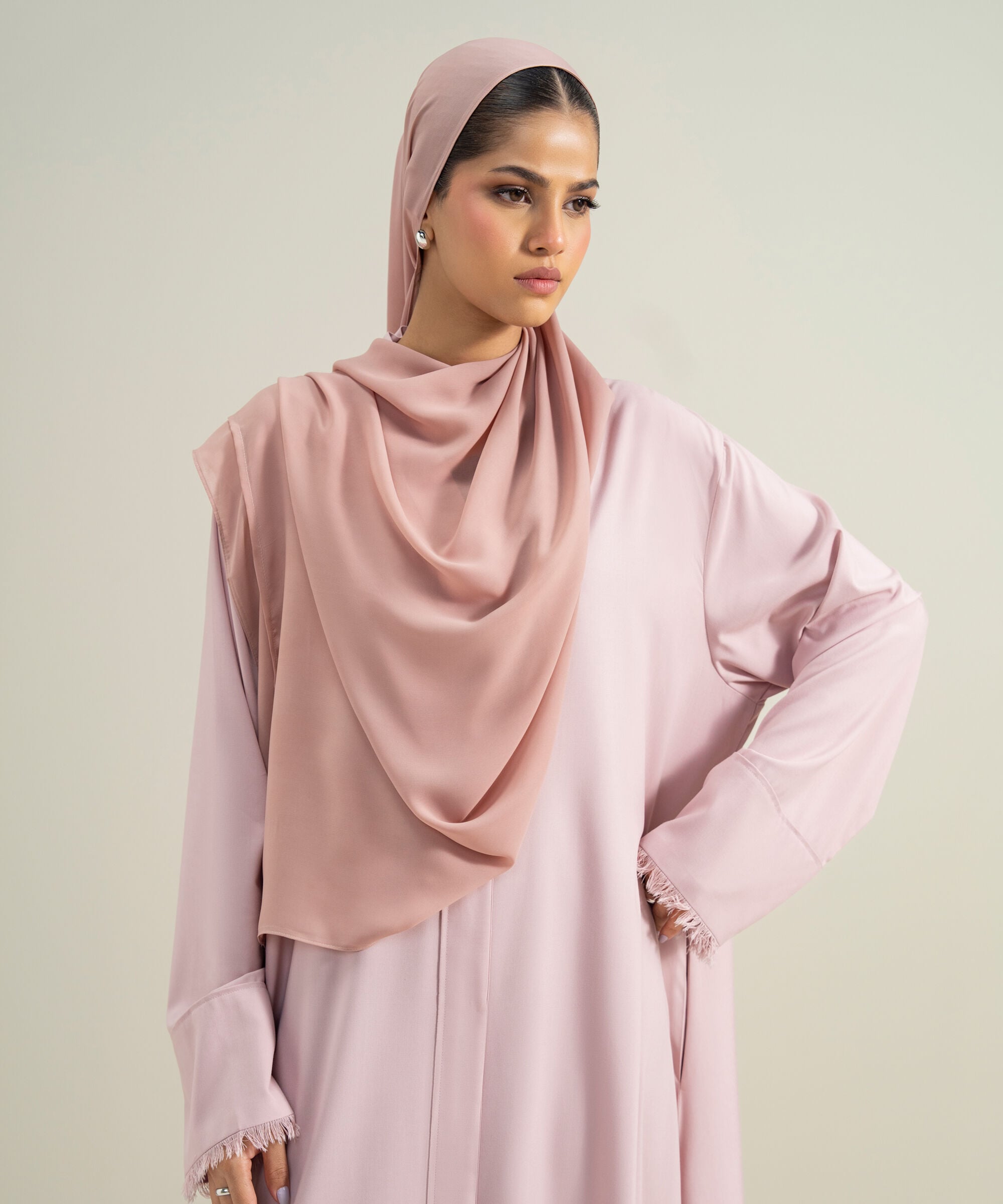 Women's Polyester Pink Hijab
