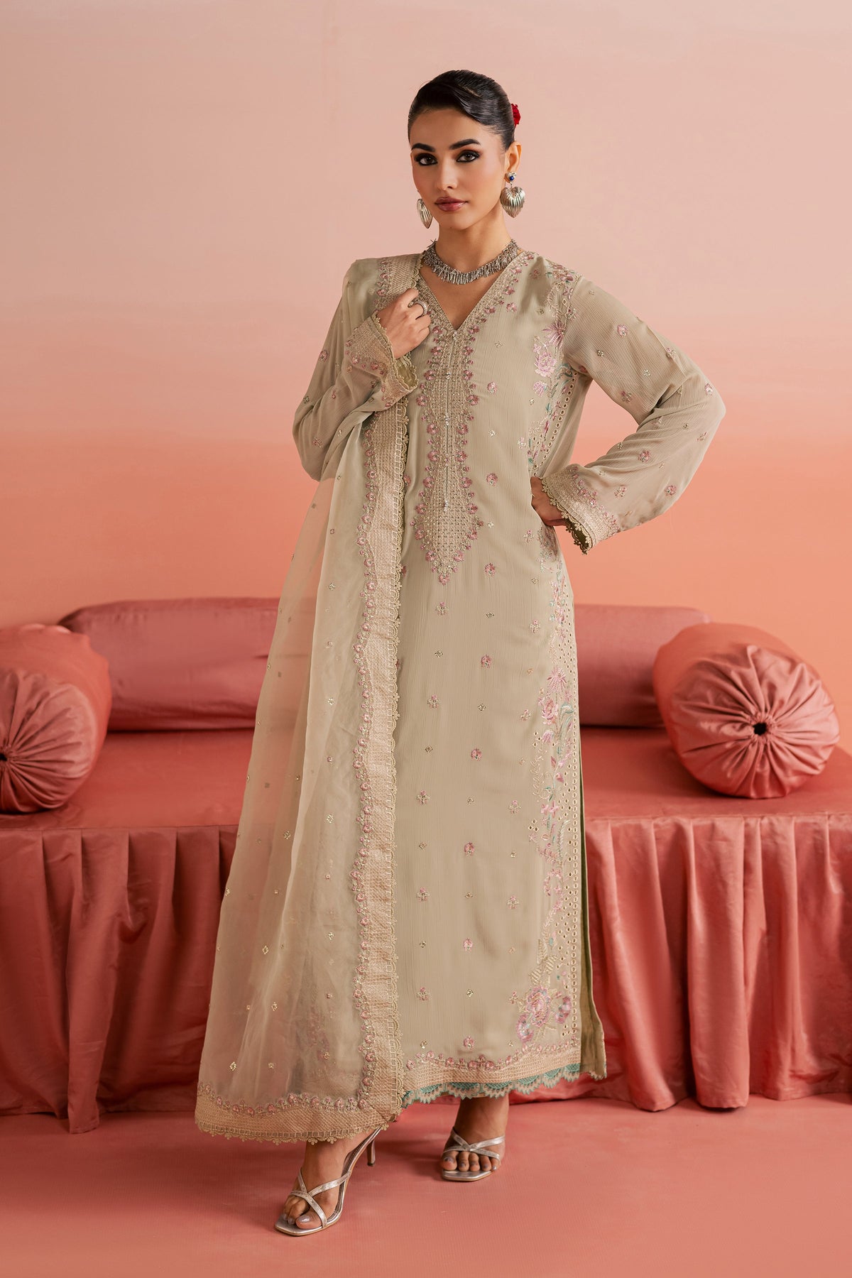 Habeeba 3Pc - Festive Luxe Pret