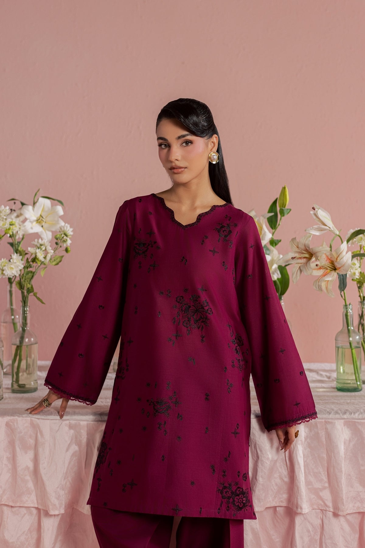 Helia 2Pc - Embroidered Lawn Dress