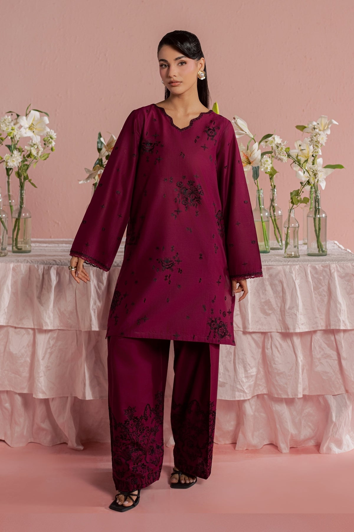 Helia 2Pc - Embroidered Lawn Dress