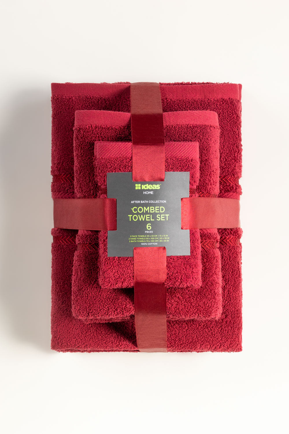 Hibiscus Combed Towel 6pcs Set