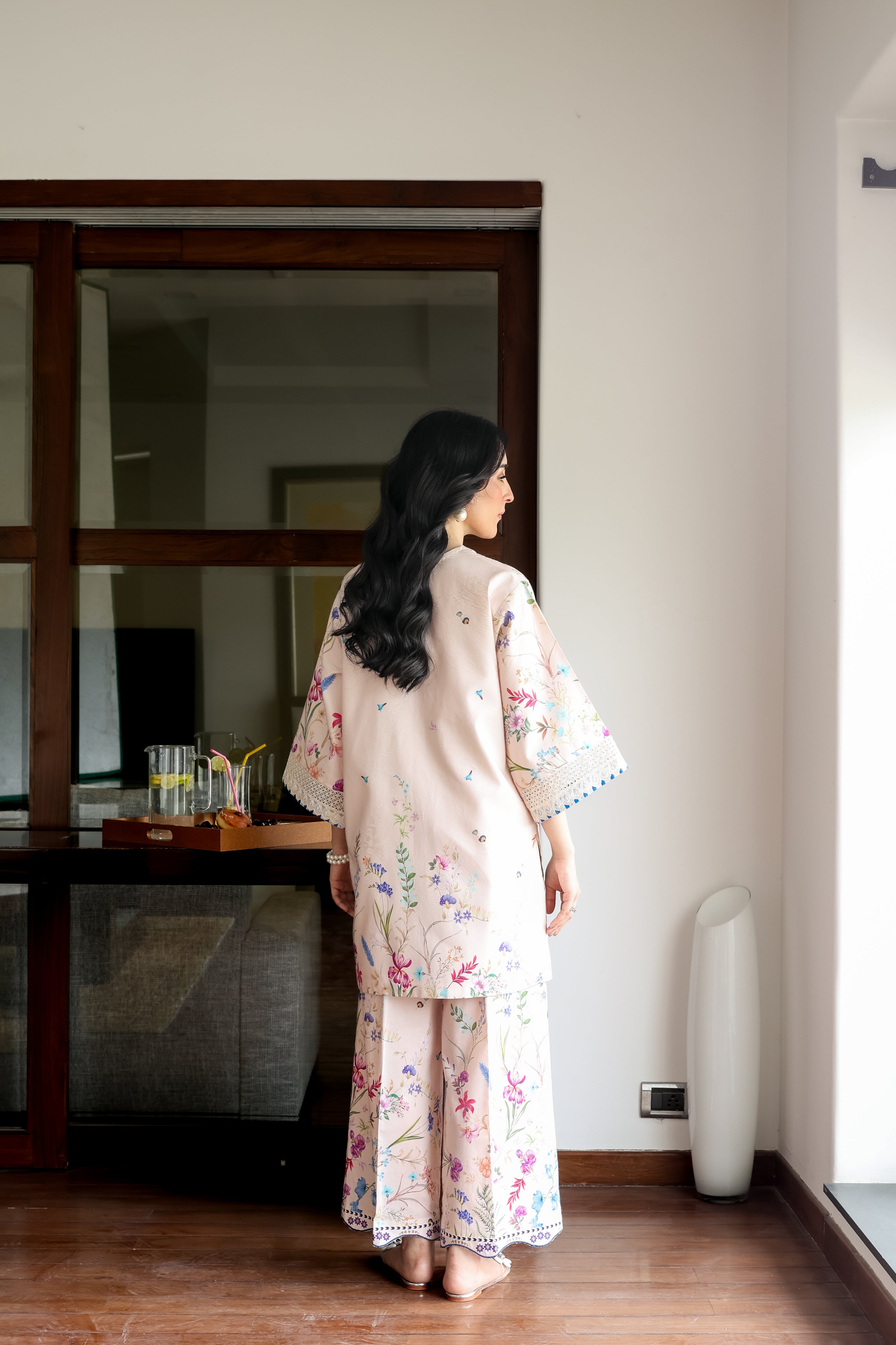 BLUSH PINK LILY LUXURY PRINTED & EMBROIDERED 2PCS SET (NPA2-25312)-READY TO WEAR