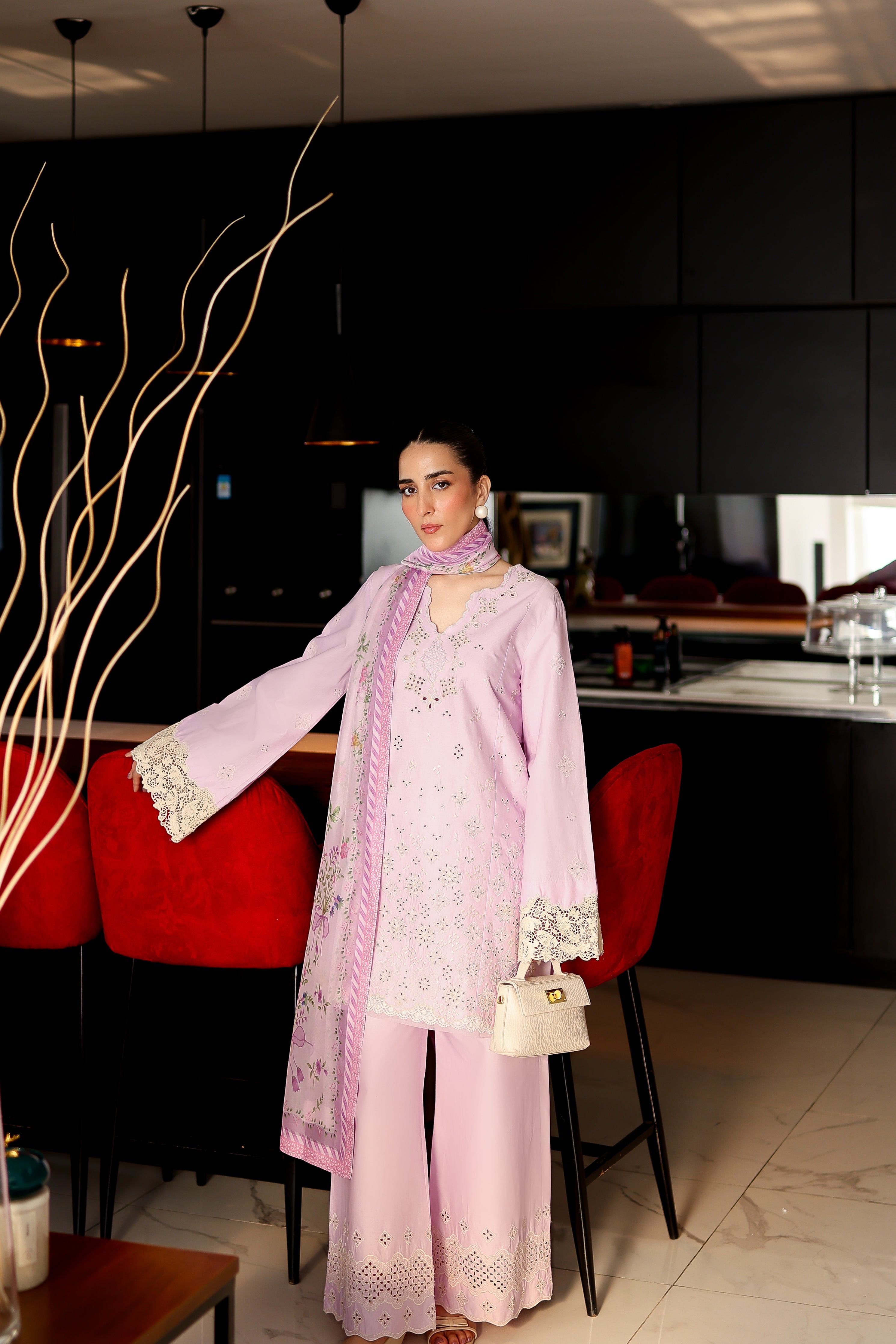 LILAC LUXURY EMBROIDERED 3PCS SET (NPA3-25431)-READY TO WEAR