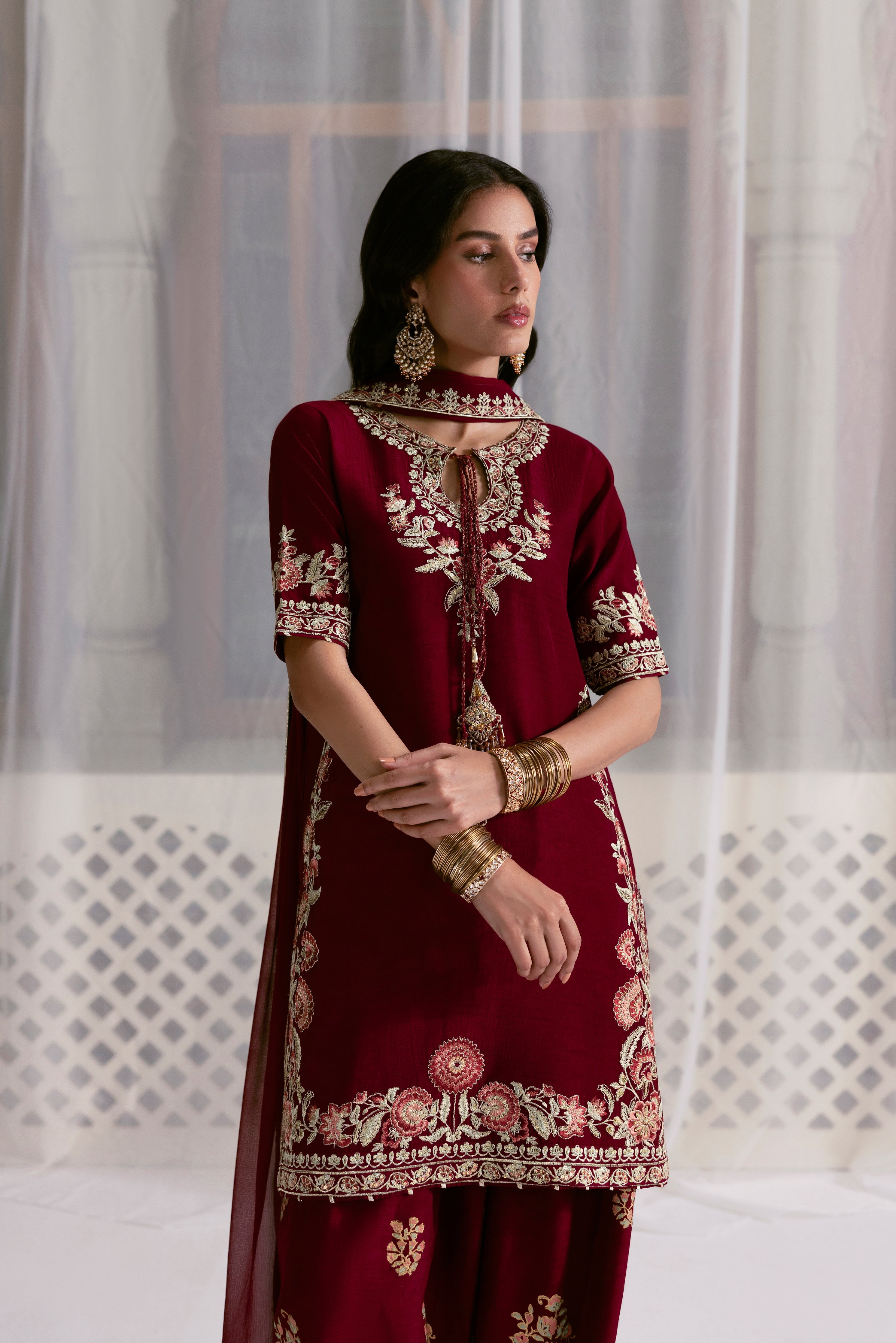 MAROON FARSHI LUXURY WEDDING EDIT 2025 (NPA3-25435)-TAKING ORDERS FOR SEPEMBER 2026