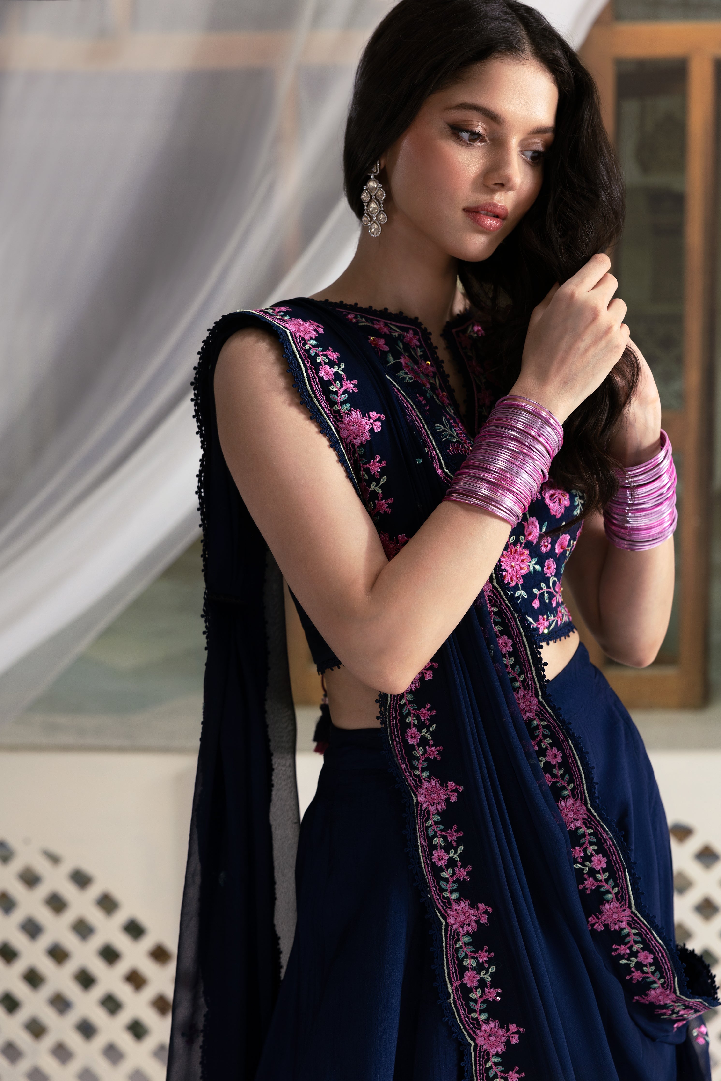 NAVY BLUE LEHENGA CHOLI WEDDING EDIT 2025 (NPA3-25434) -TAKING ORDERS FOR SEPEMBER 2026