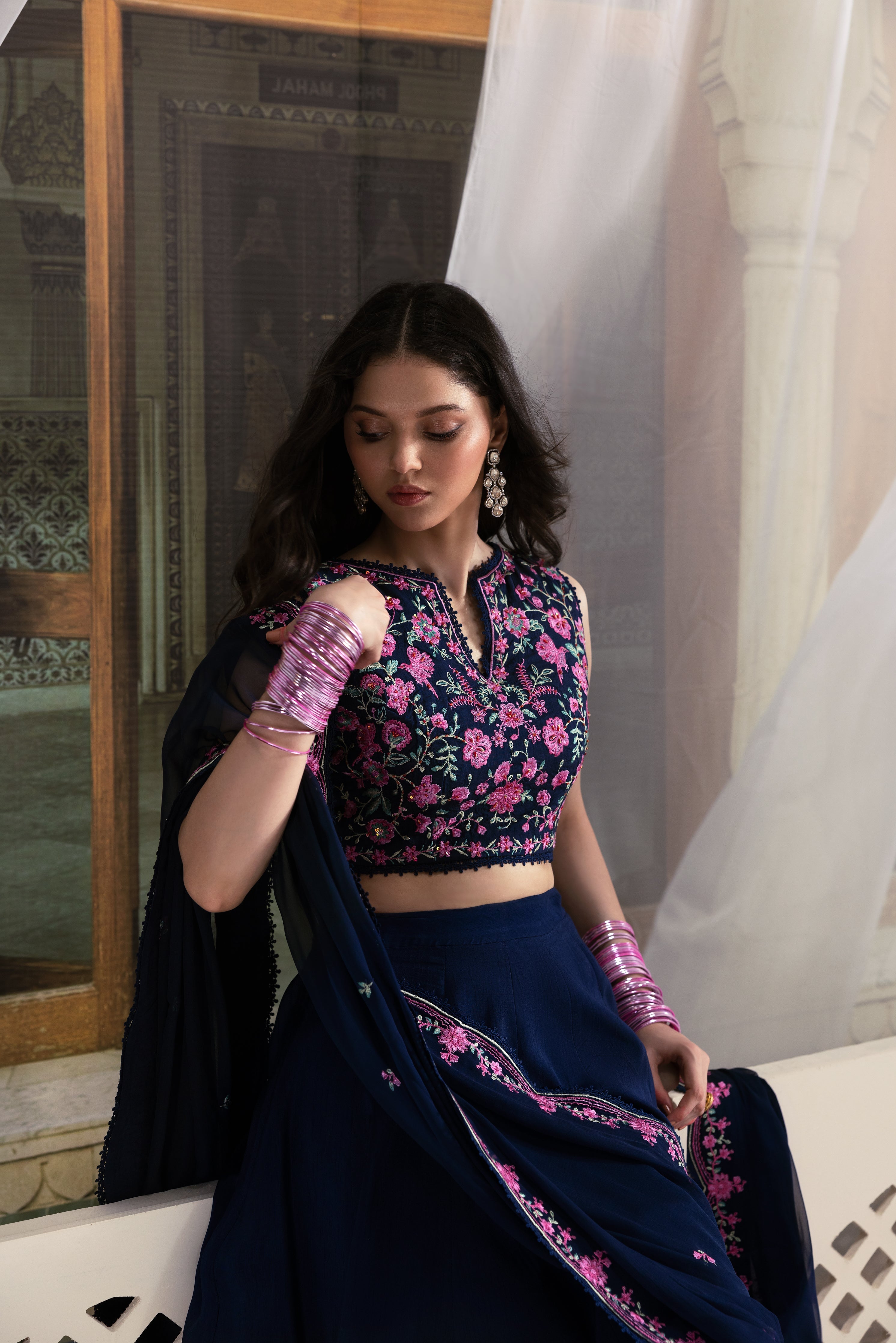 NAVY BLUE LEHENGA CHOLI WEDDING EDIT 2025 (NPA3-25434) - TAKING ORDERS FOR JULY 2026