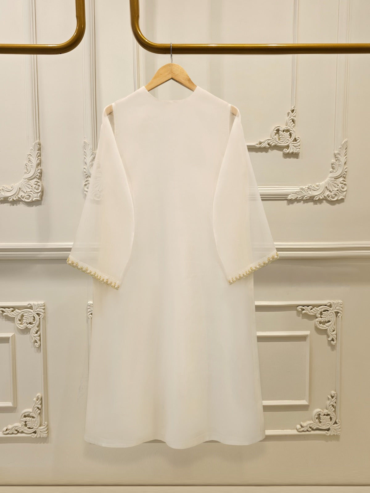 3 Piece - Pure Embroidered Organza Suit S112075