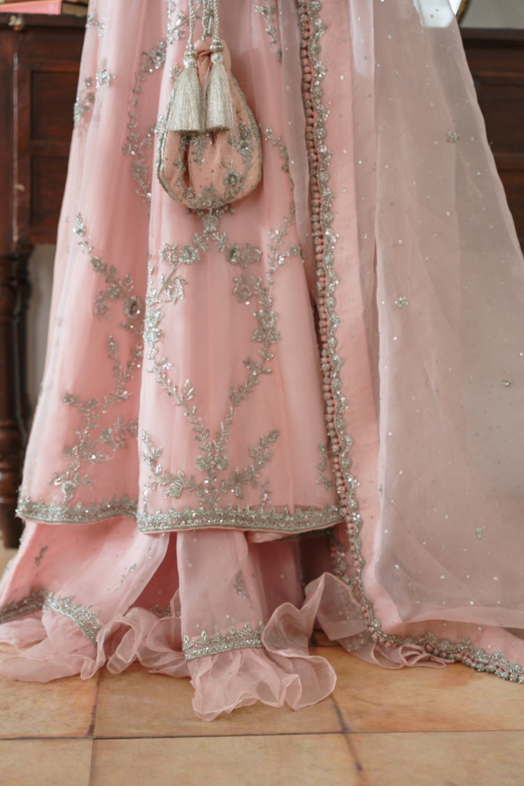 Blush Pink Rashmeen Silver