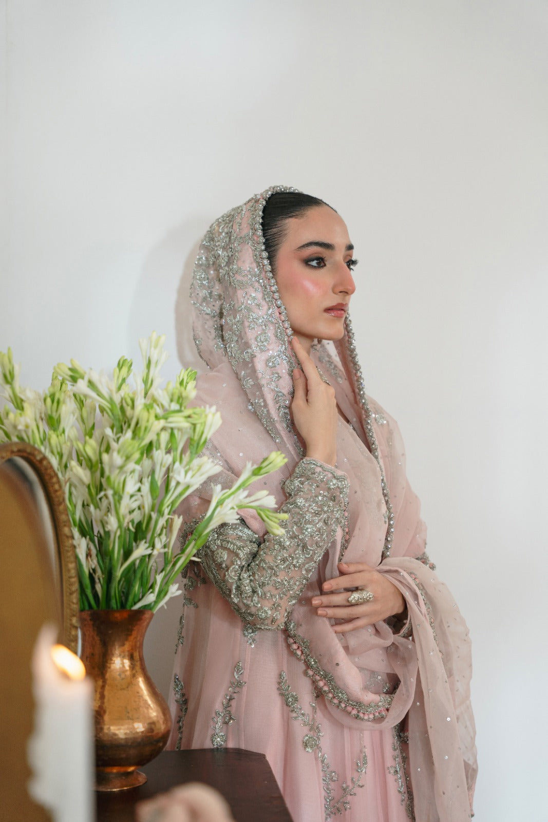 Blush Pink Rashmeen Silver
