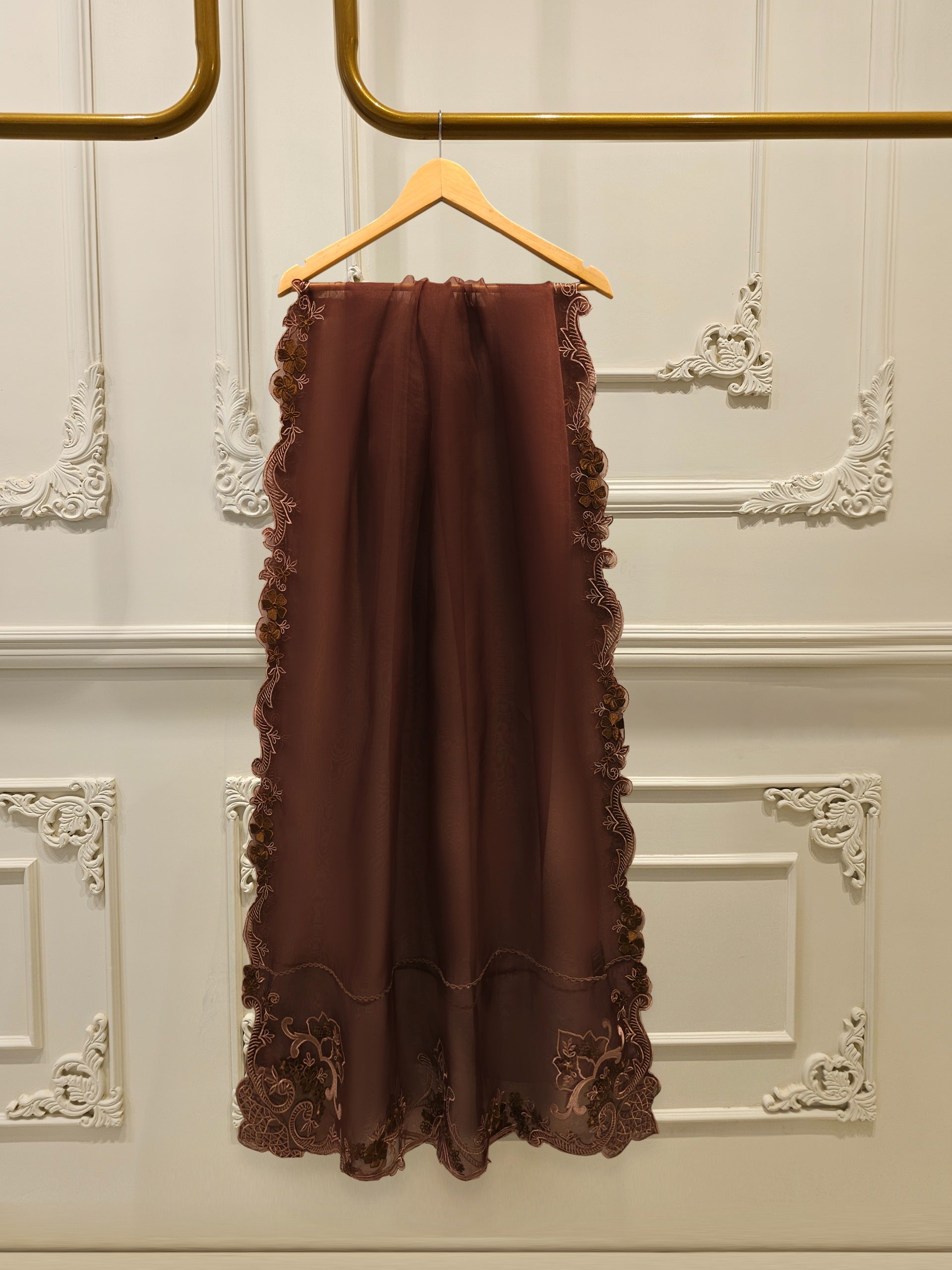 3 Piece- Pure Embroidered Sheesha Silk Suit S112969