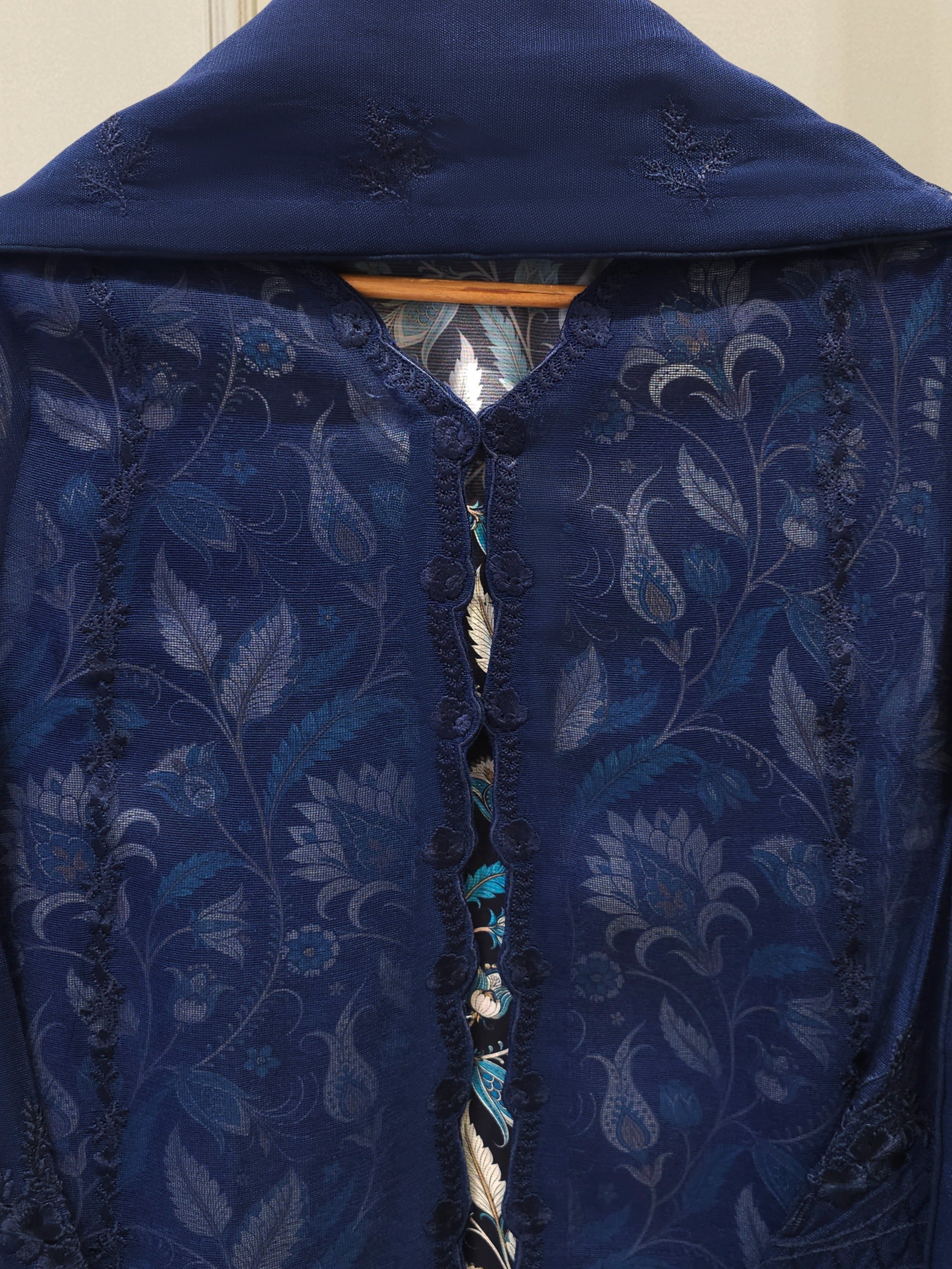 3 Piece - Pure Embroidered Cotton Net Suit S113022