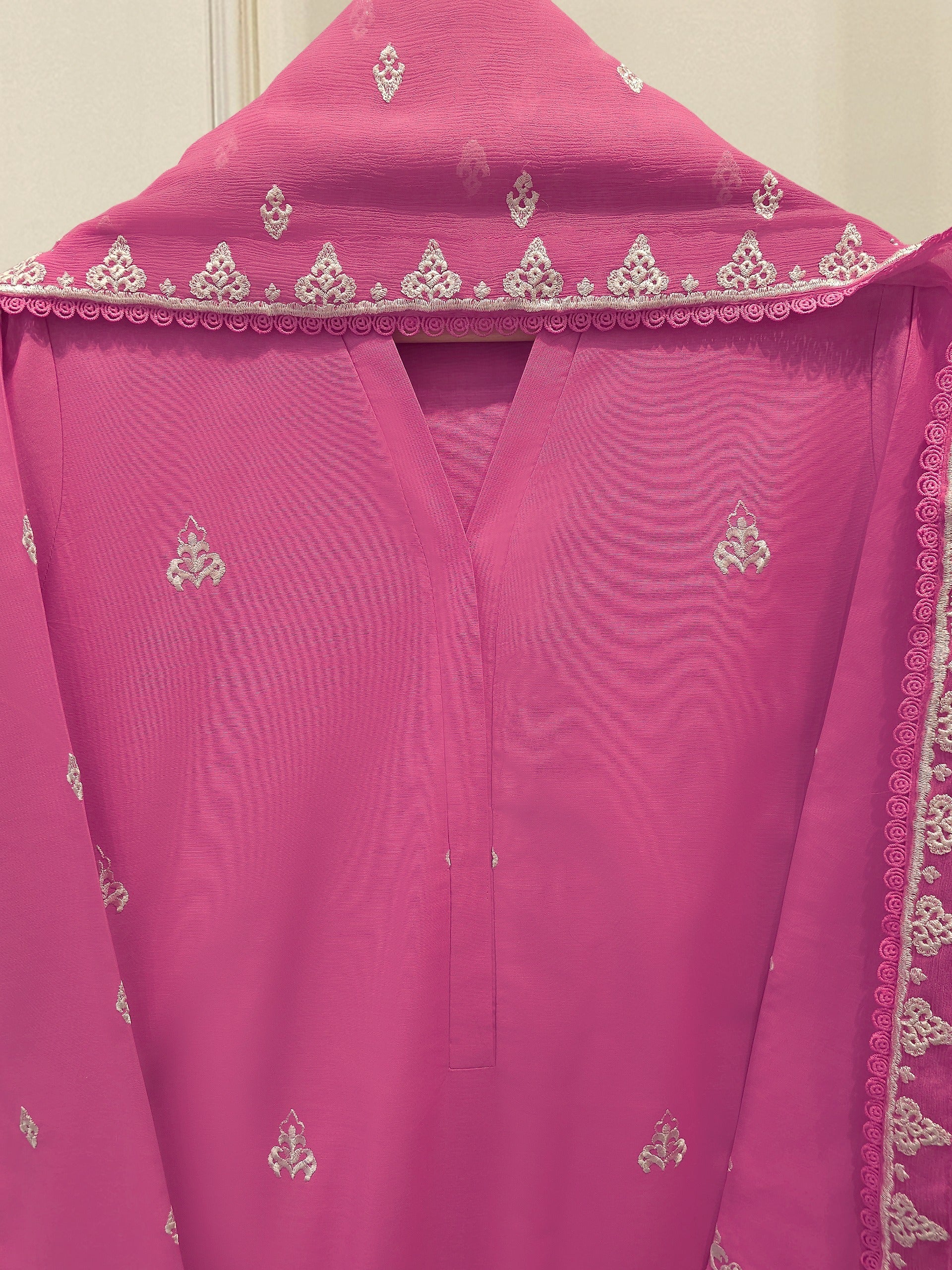 3 Piece - Embroidered Cambric Suit S113026