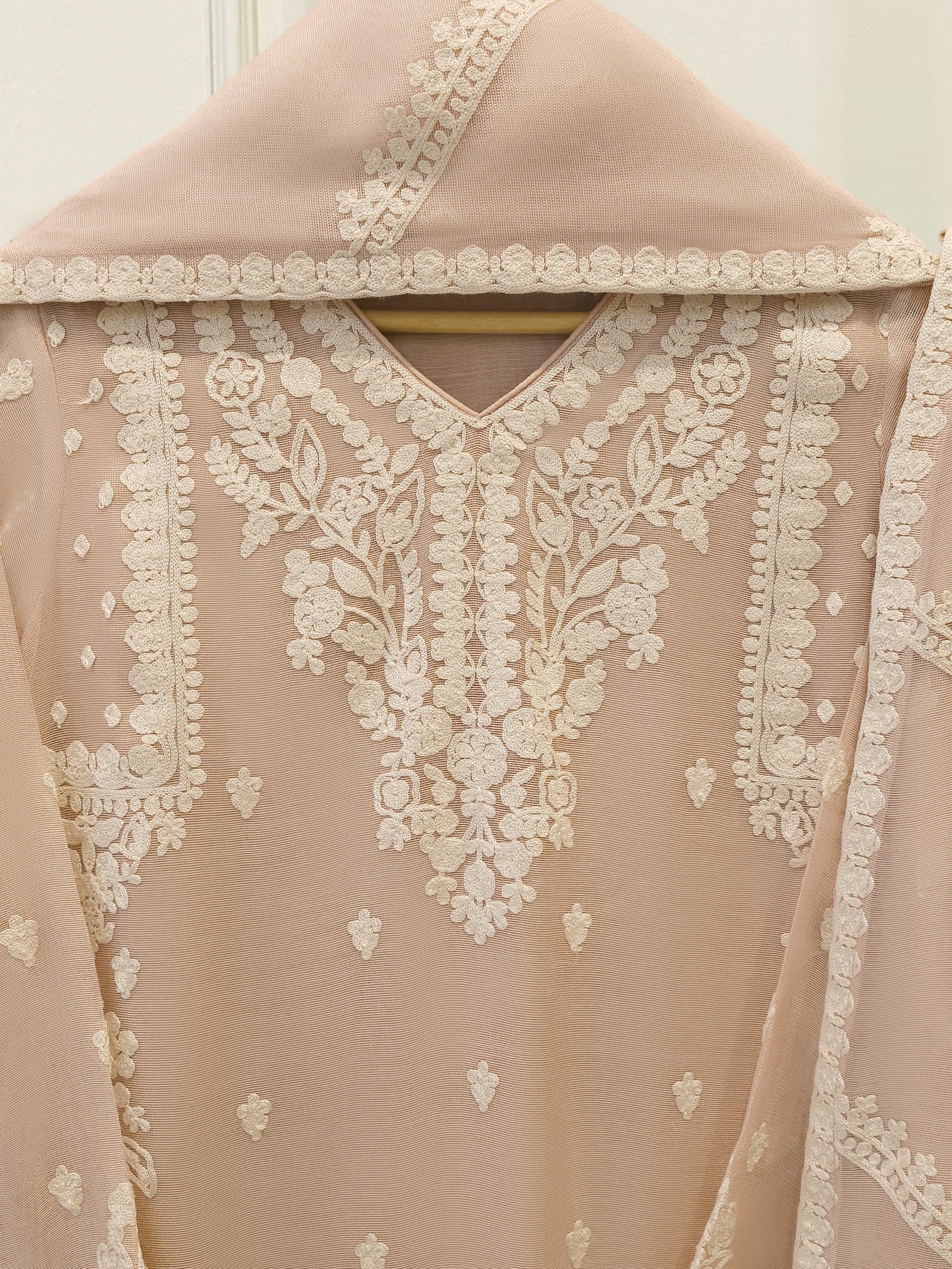 3 Piece - Pure Embroidered Cotton Net Suit S113059