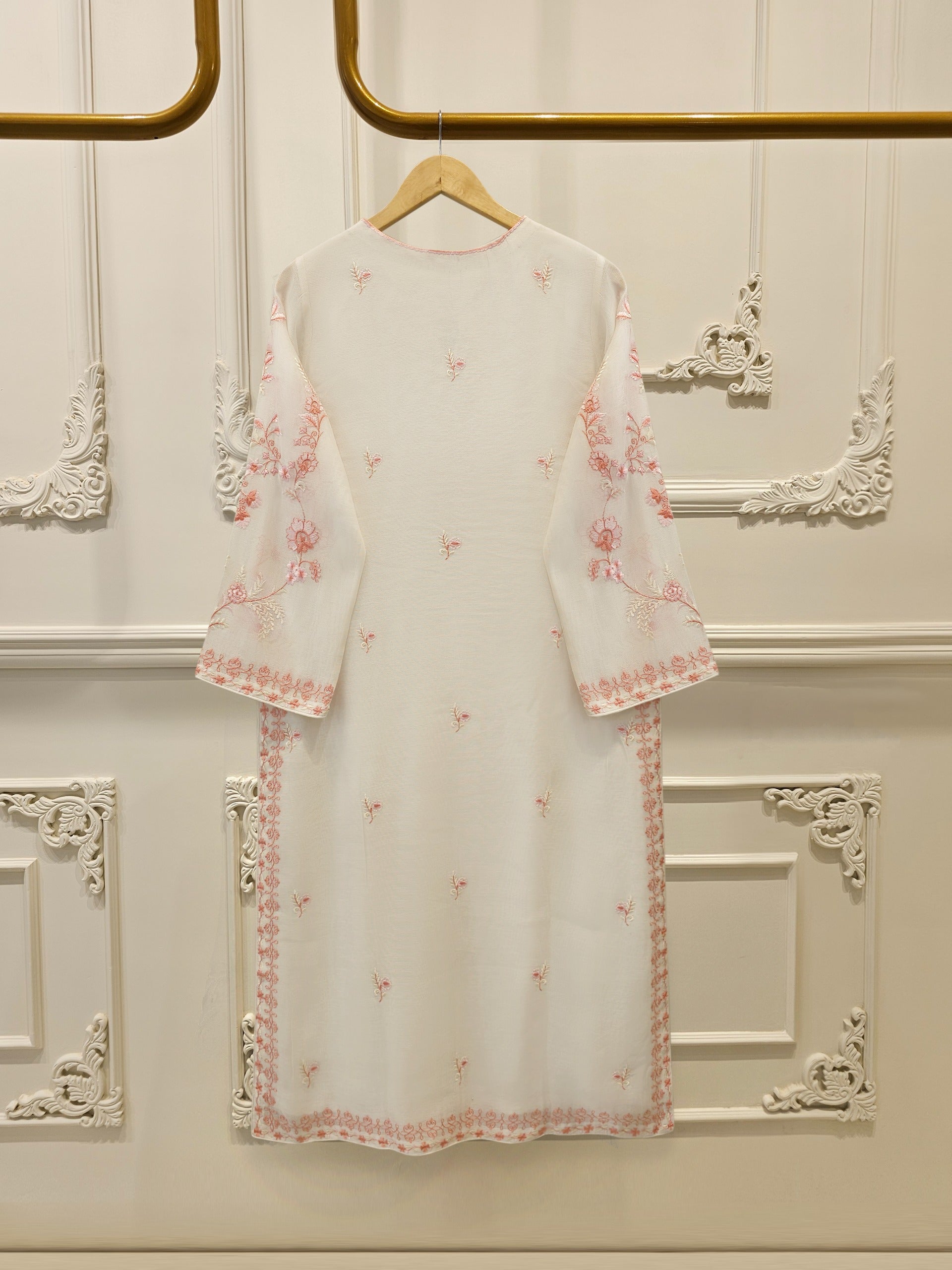 3 Piece - Pure Embroidered Cotton Net Suit S113128