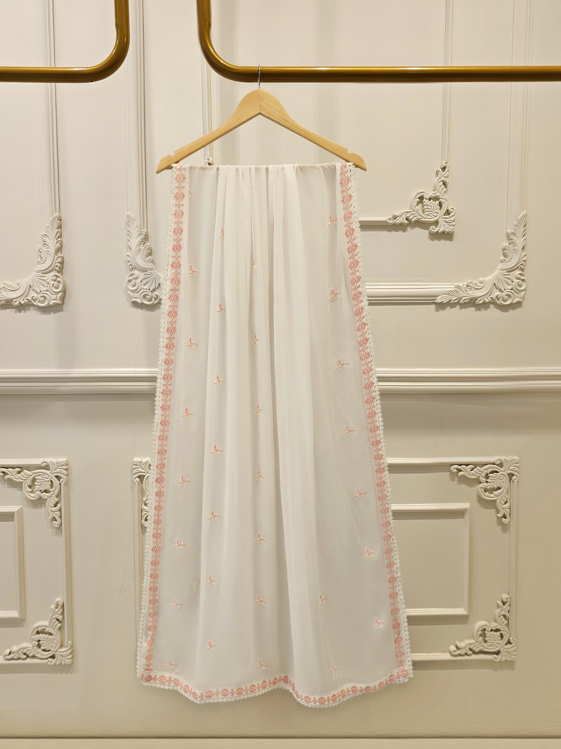 3 Piece - Pure Embroidered Cotton Net Suit S113128