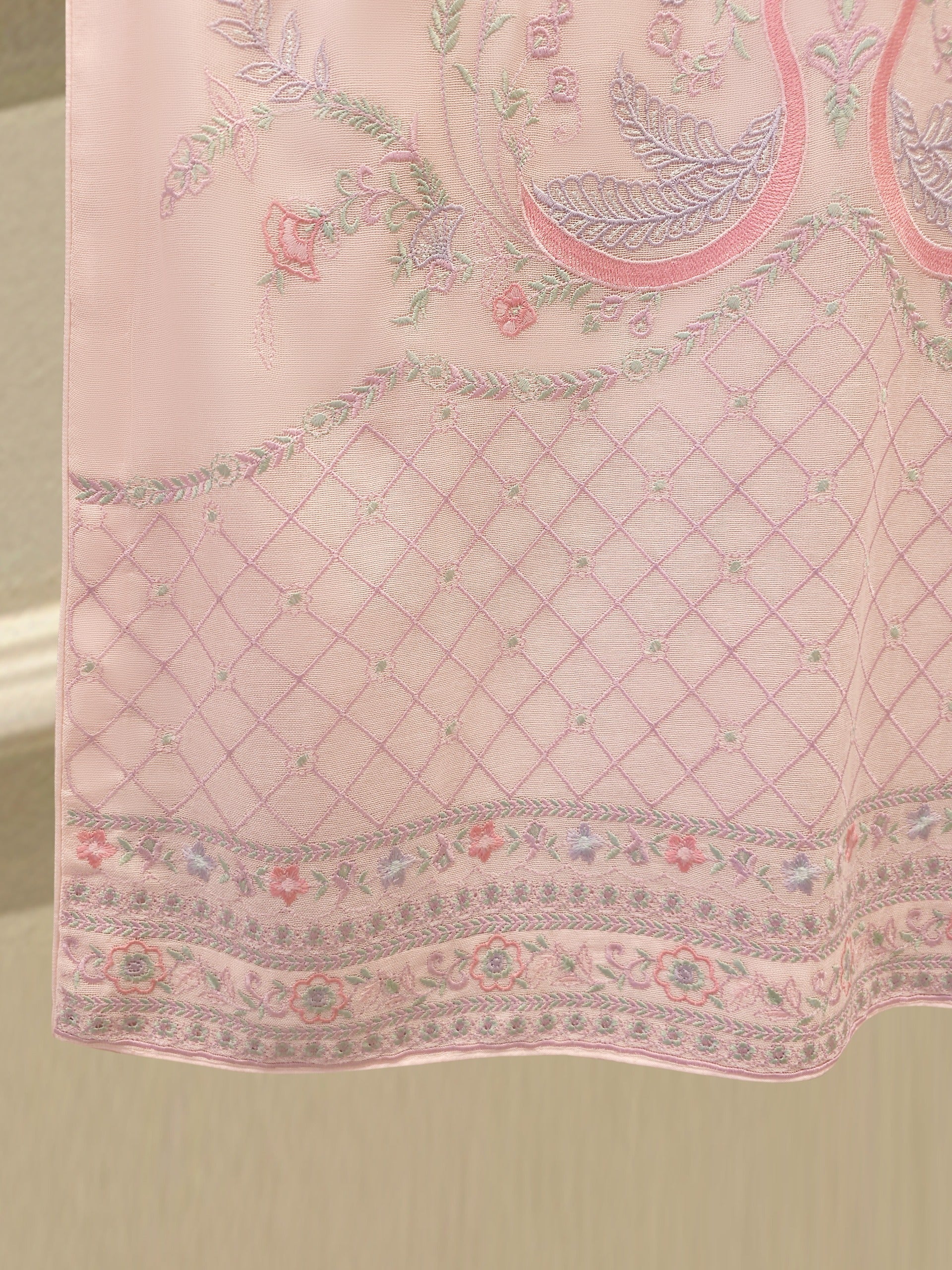 3 Piece - Pure Embroidered Cotton Net Suit S113165