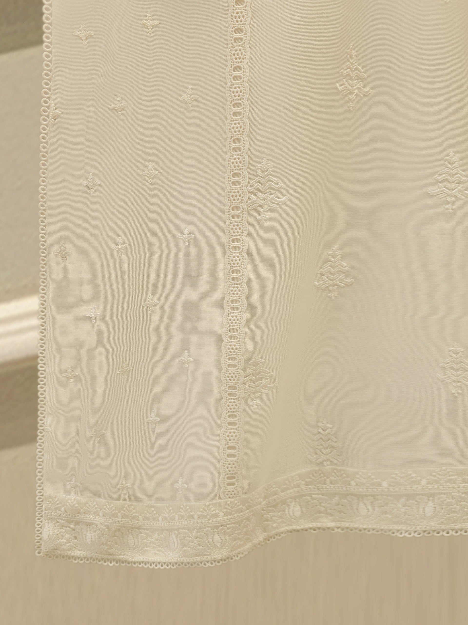 3 Piece - Pure Embroidered Cotton Net Suit S113438