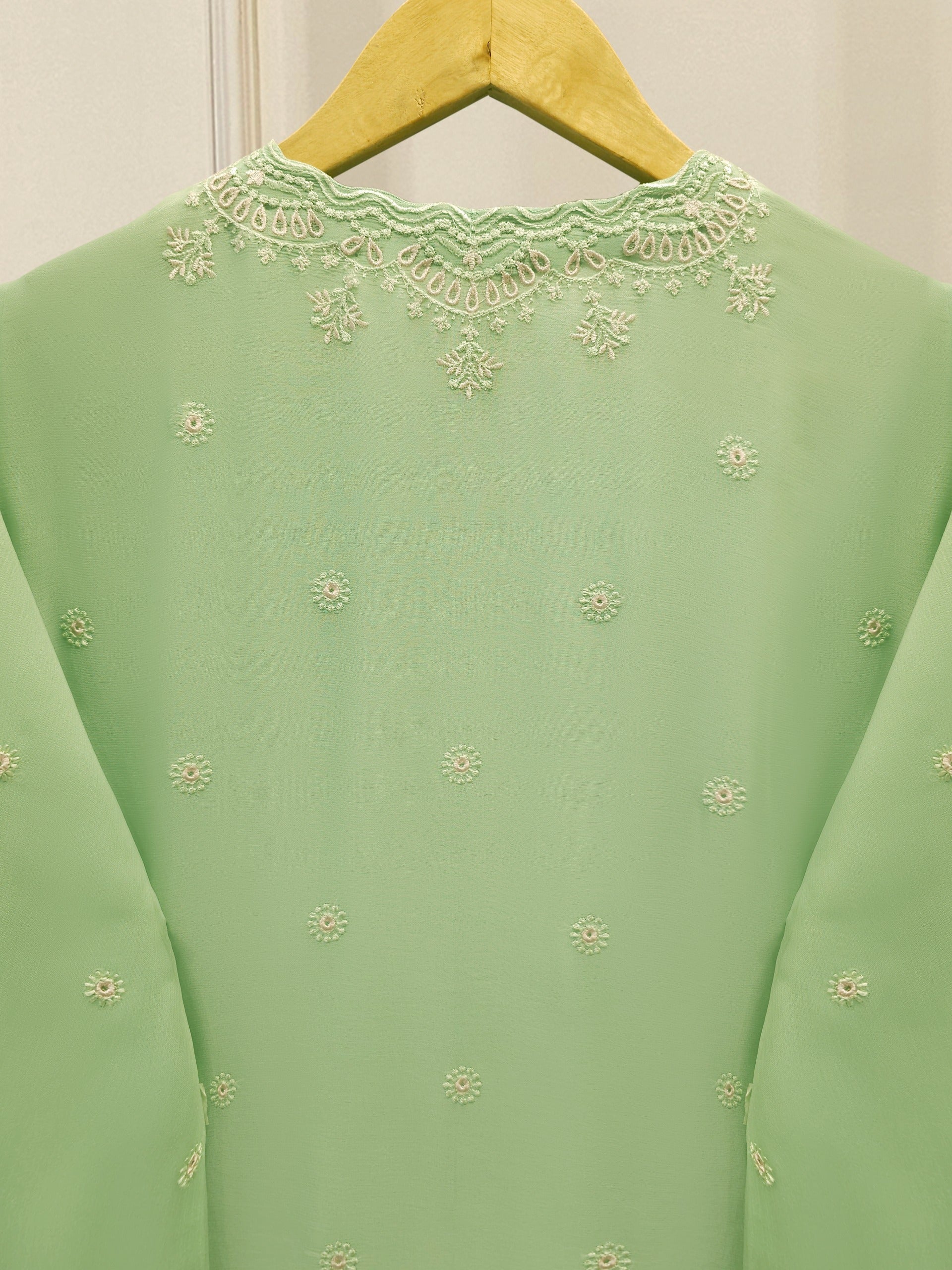 3 Piece - Pure Embroidered Chiffon Suit S113445