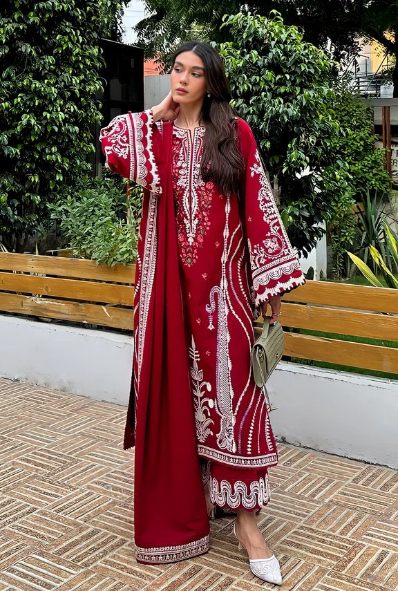 Zaib - Luxury Lawn Embroidered 3 Piece Unstitched - NEL-25629
