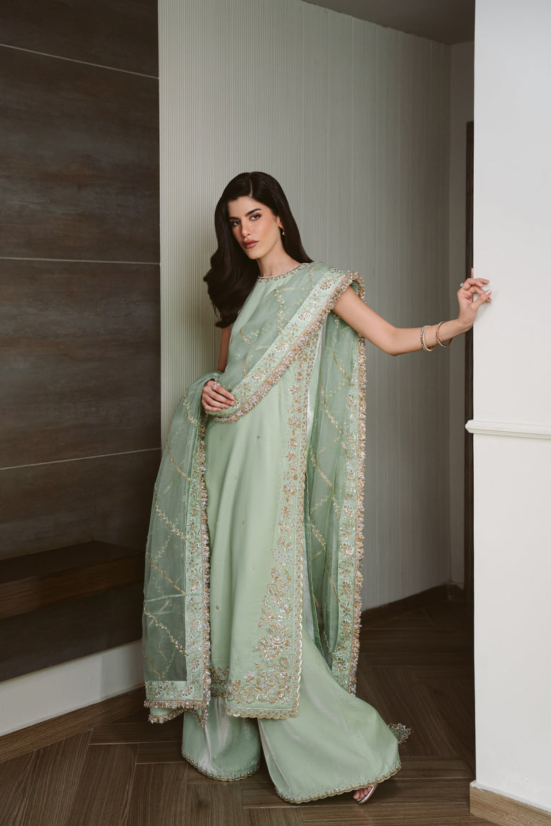 PASTEL MINT LUXURY VELVET COUTURE (NPA3-25456)