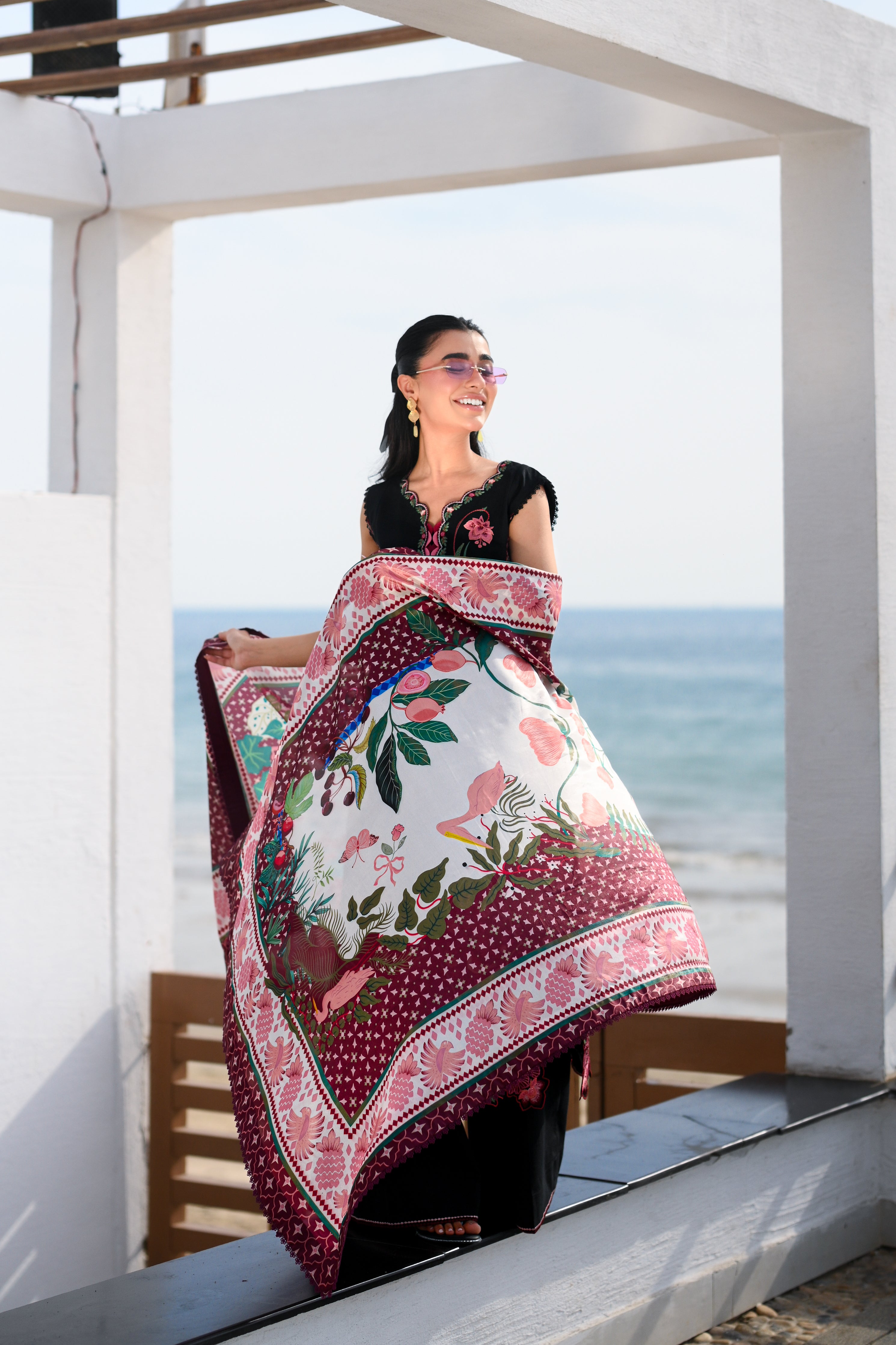 BLACK LUXURY EMBROIDERED LAWN 3PCS SET (NEL-26611) LUXURY LAWN 2026