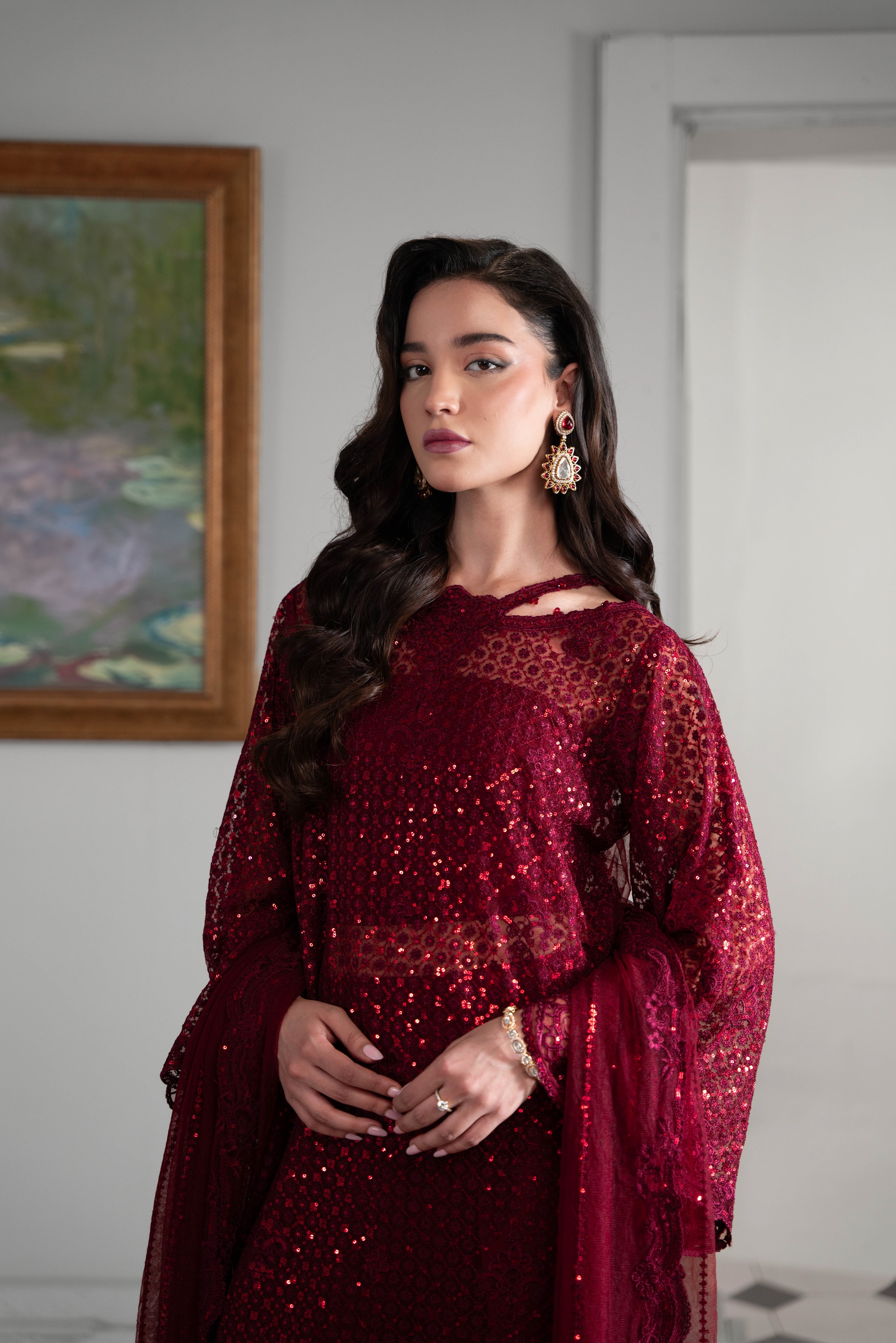 Deep Maroon Bling Set WEDDING EDIT 2024/2025 (NPA3-24432)