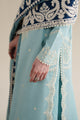 Ice Blue Luxury Embroidered 3Pcs Set (Npa3-26423) - Ready To Wear X Eid Ul Adha 26 / Express Delivery For Eid