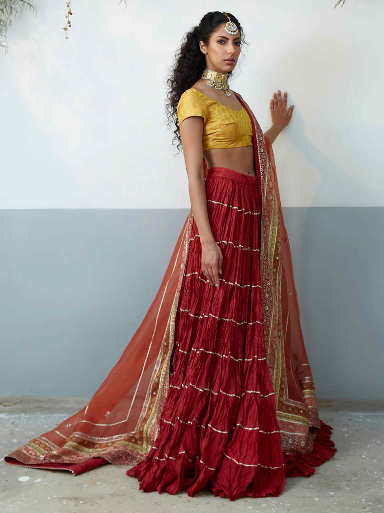 Blouse, Lehenga & Dupatta