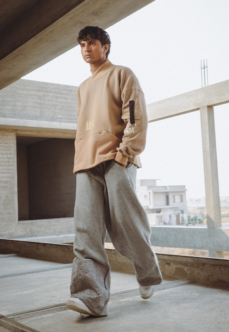 AJWPB-05 UNISEX WIDE LEG EMBROIDERED SWEATPANTS 1 PC