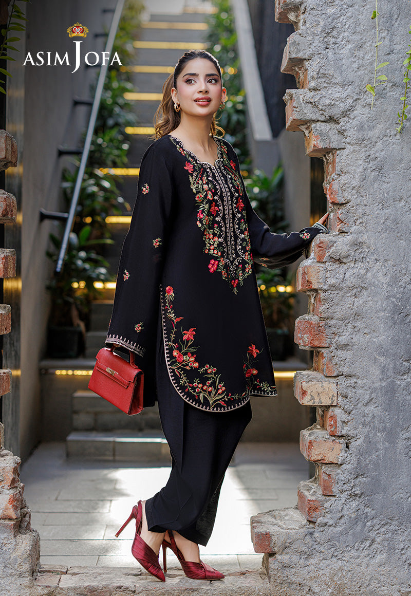 AJPB-303 Embroidered Raw Silk Stitched 2pcs
